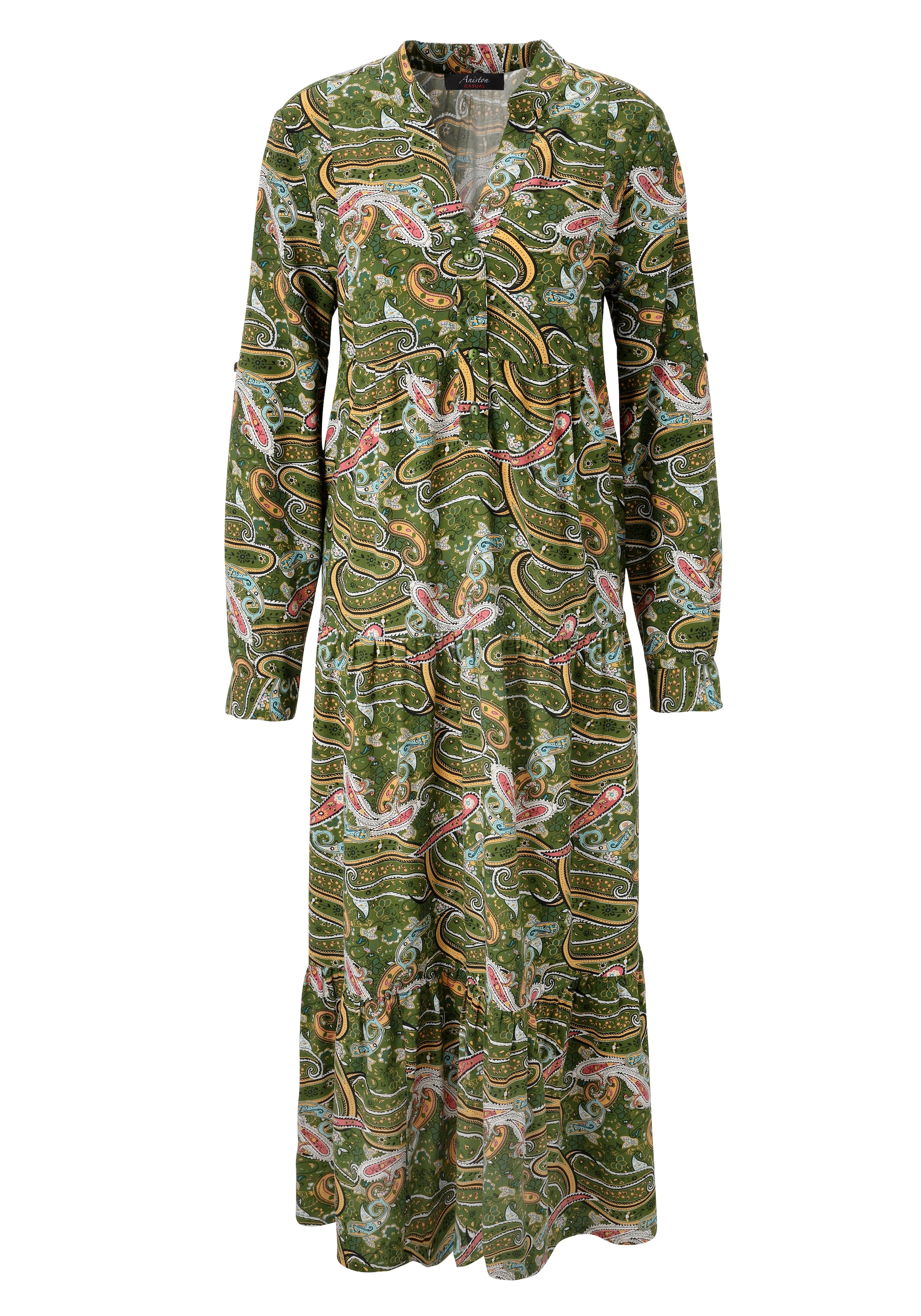Aniston CASUAL Maxikleid, mit farbenfrohen Paisley-Muster bedruckt - NEUE KOLLEKTION