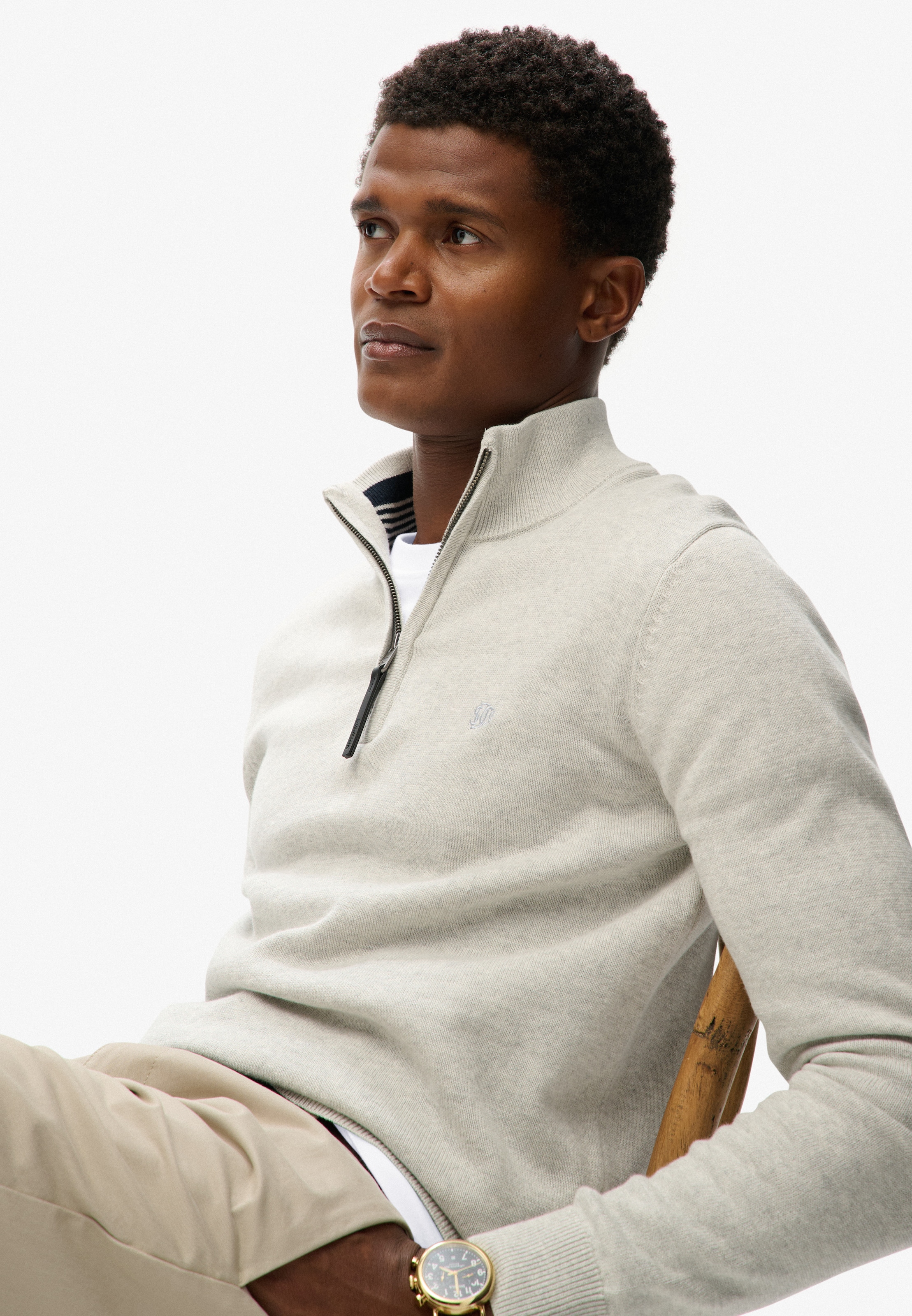Superdry Strickpullover »ESSENTIALS COTTON HALF ZIP«