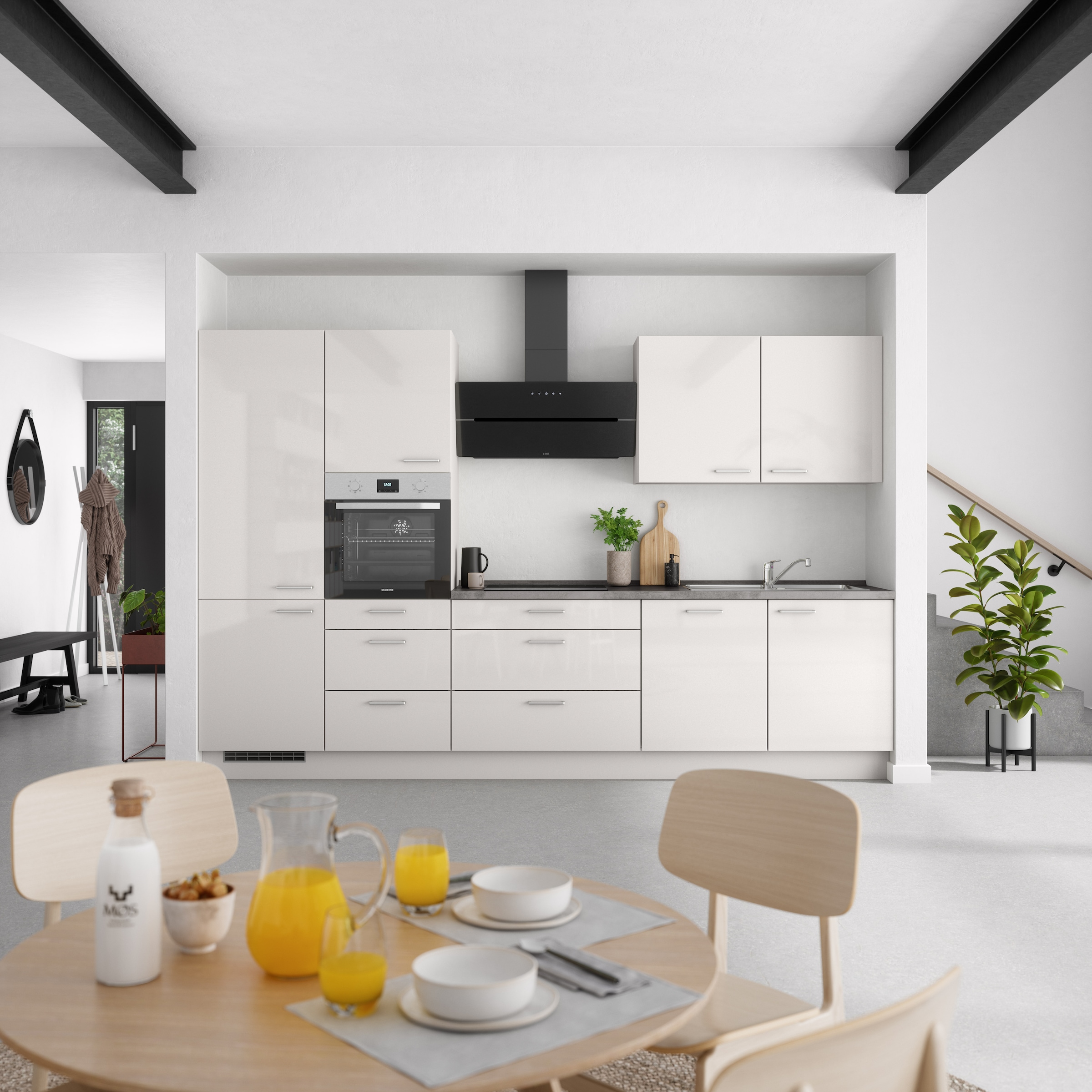 nobilia® Küchenzeile »"Flash II"«, vormontiert, Ausrichtung wählbar, Breite 330 cm, wahlw. mit E-Geräten