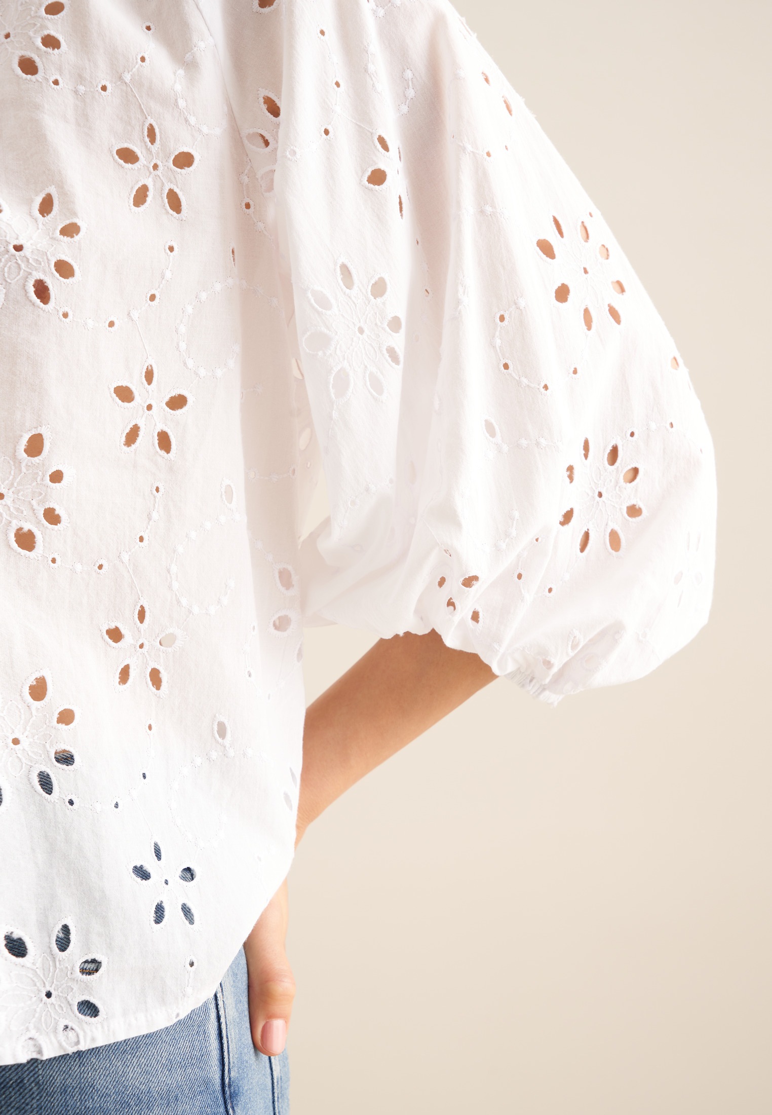 seidensticker Shirtbluse »Schwarze Rose«, 3/4-Arm Rundhals Stickerei