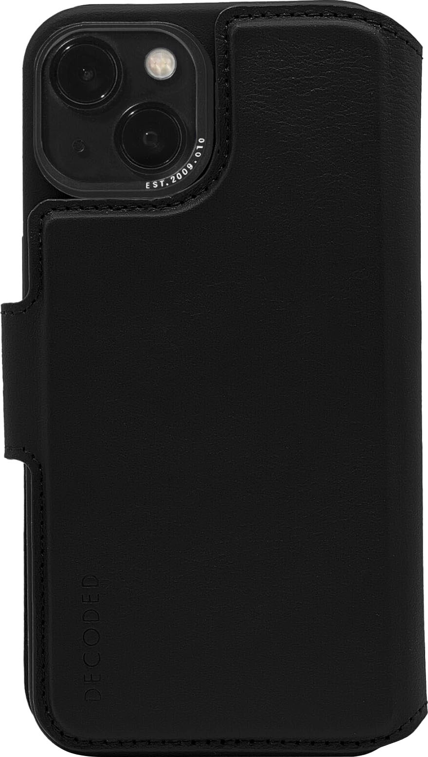 DECODED Smartphone-Hülle "Leather MagSafe Modu Wallet iPhone 14 Plus", iPhone 14 Plus, schwarz, Hüllen