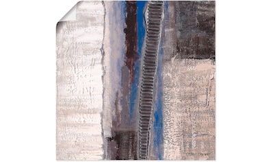 Wandbild »Blau-silber Abstrakt I«, Muster, (1 St.)