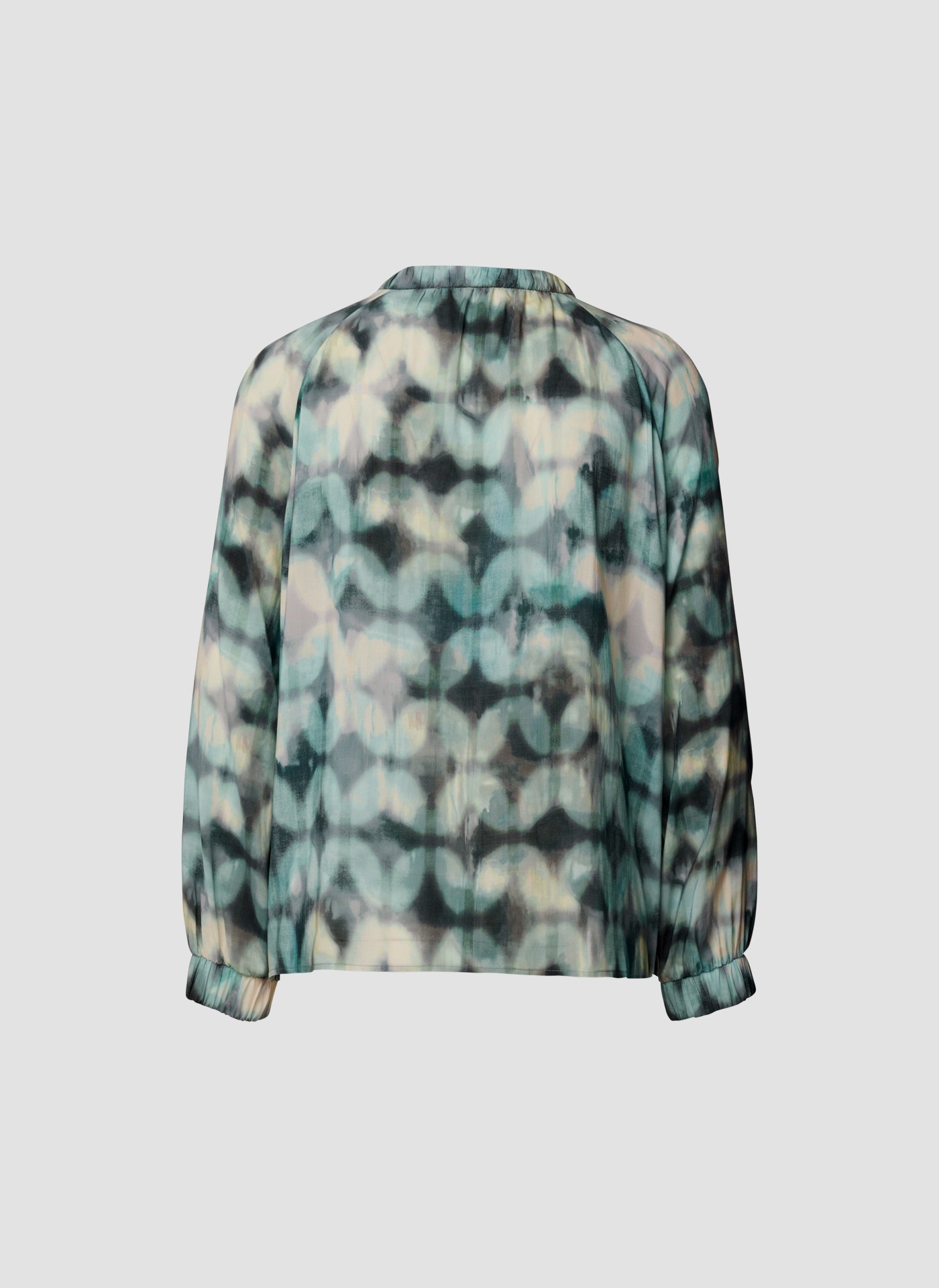 LeComte Klassische Bluse »LeComte Elegante Bluse mit Aquarell-Design und Schlitzdetail«