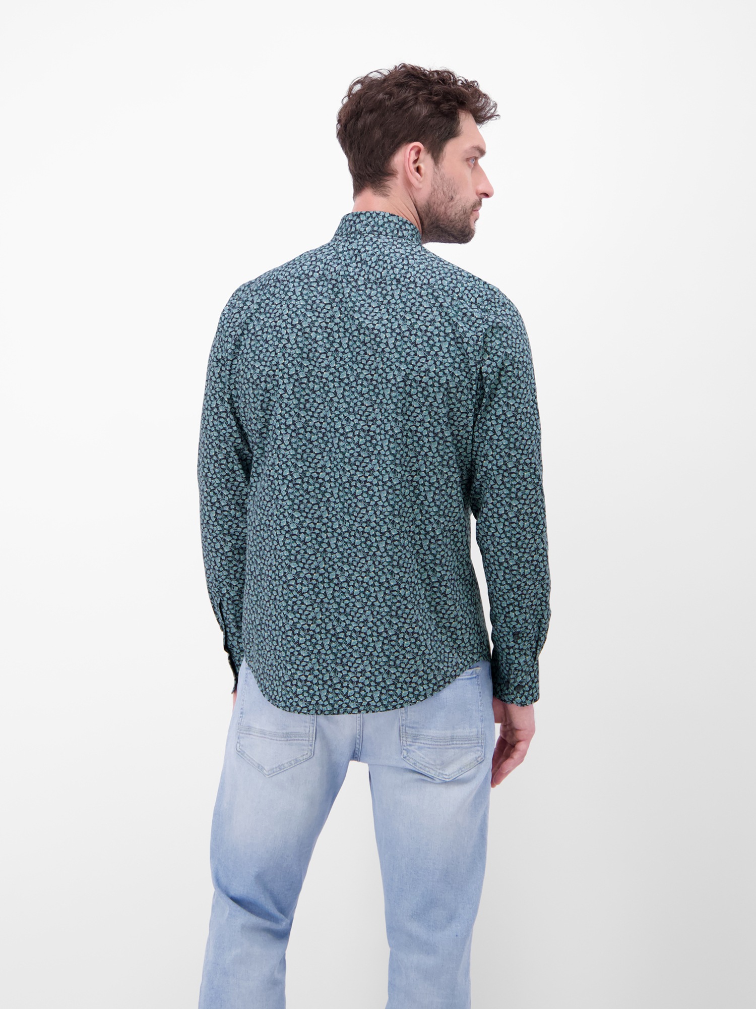 LERROS Langarmhemd "LERROS Langarmhemd mit trendigem Printmuster" günstig online kaufen