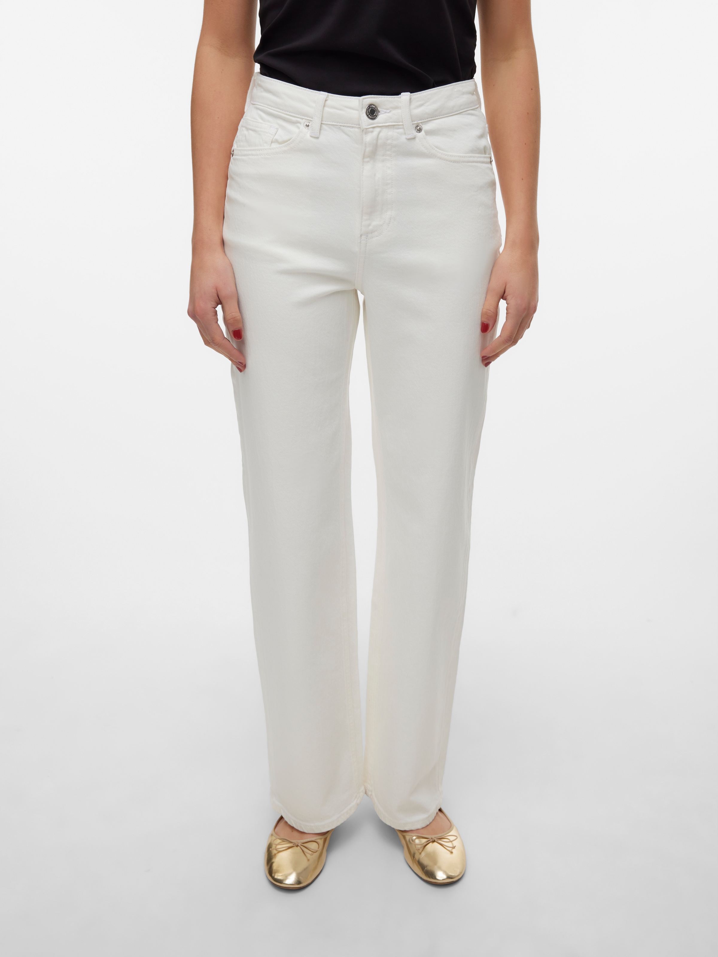 Vero Moda High-waist-Jeans "VMTESSA HR WIDE JEANS COLOR GA NOOS" mit Eingri günstig online kaufen