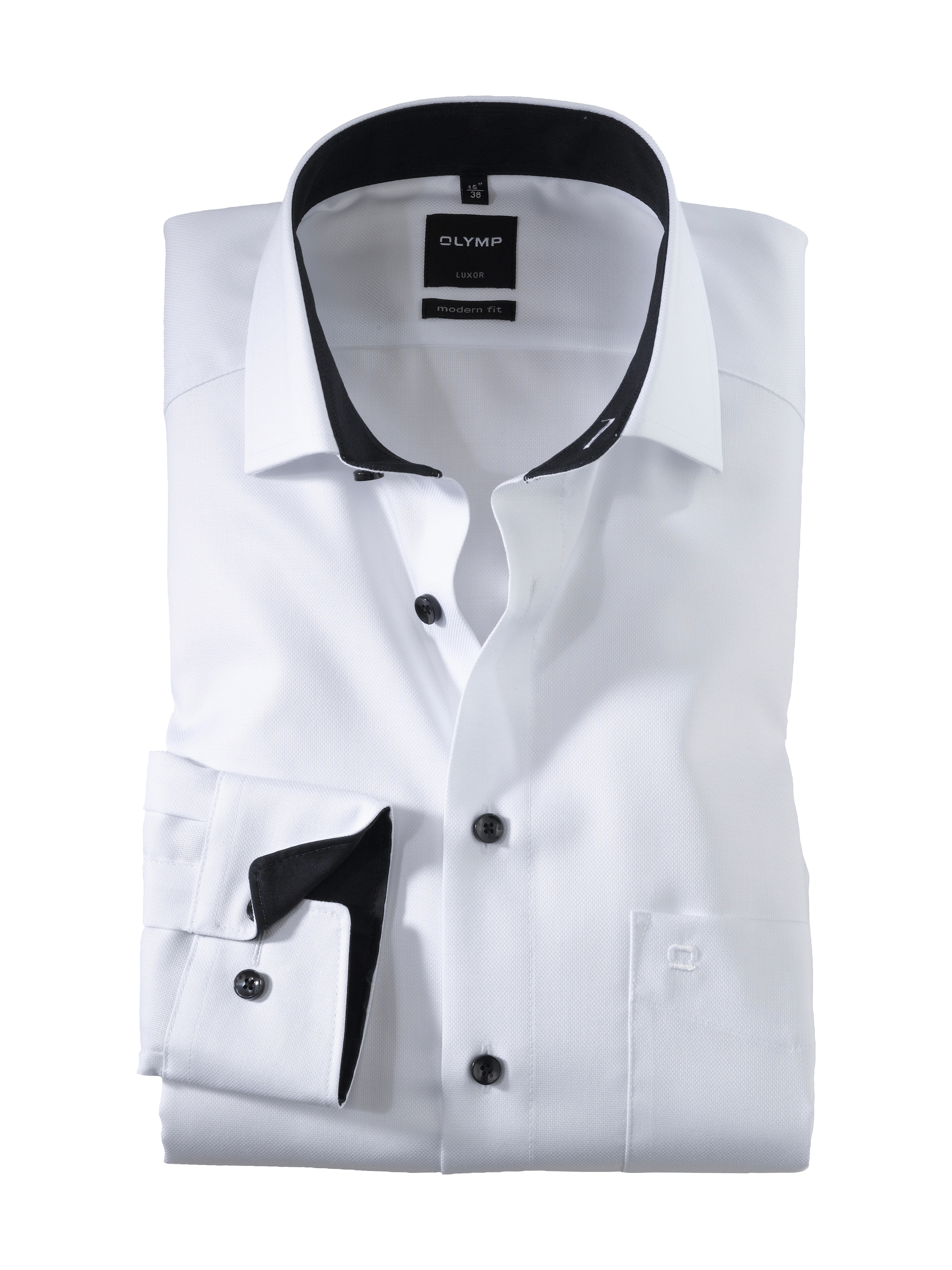 OLYMP Hemd Modern Fit weiss   44 herren