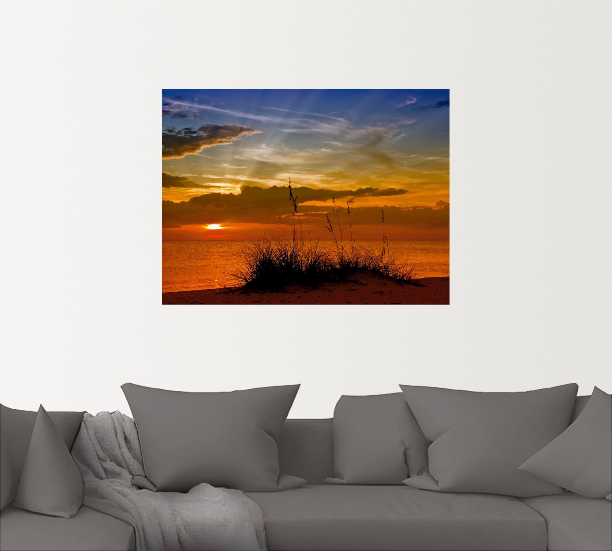 Artland Wandbild »Herrlicher Sonnenuntergang«, Sonnenaufgang & -untergang, (1  St.), als Leinwandbild, Wandaufkleber oder Poster in versch. Größen  bestellen | BAUR