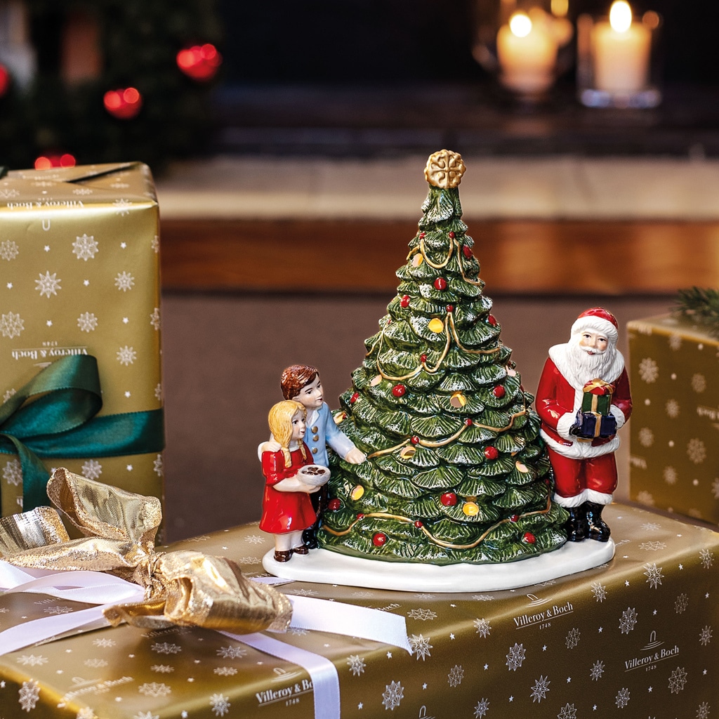 Villeroy & Boch Weihnachtsfigur »Dekofigur Santa am Baum Christmas Toys bunt«