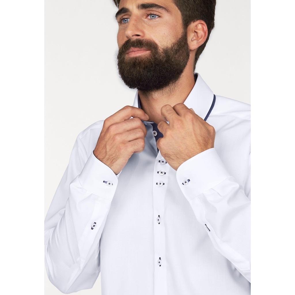 Bruno Banani Businesshemd »Modern-fit«, mit doppelten Button-down-Kragen, bügelfrei