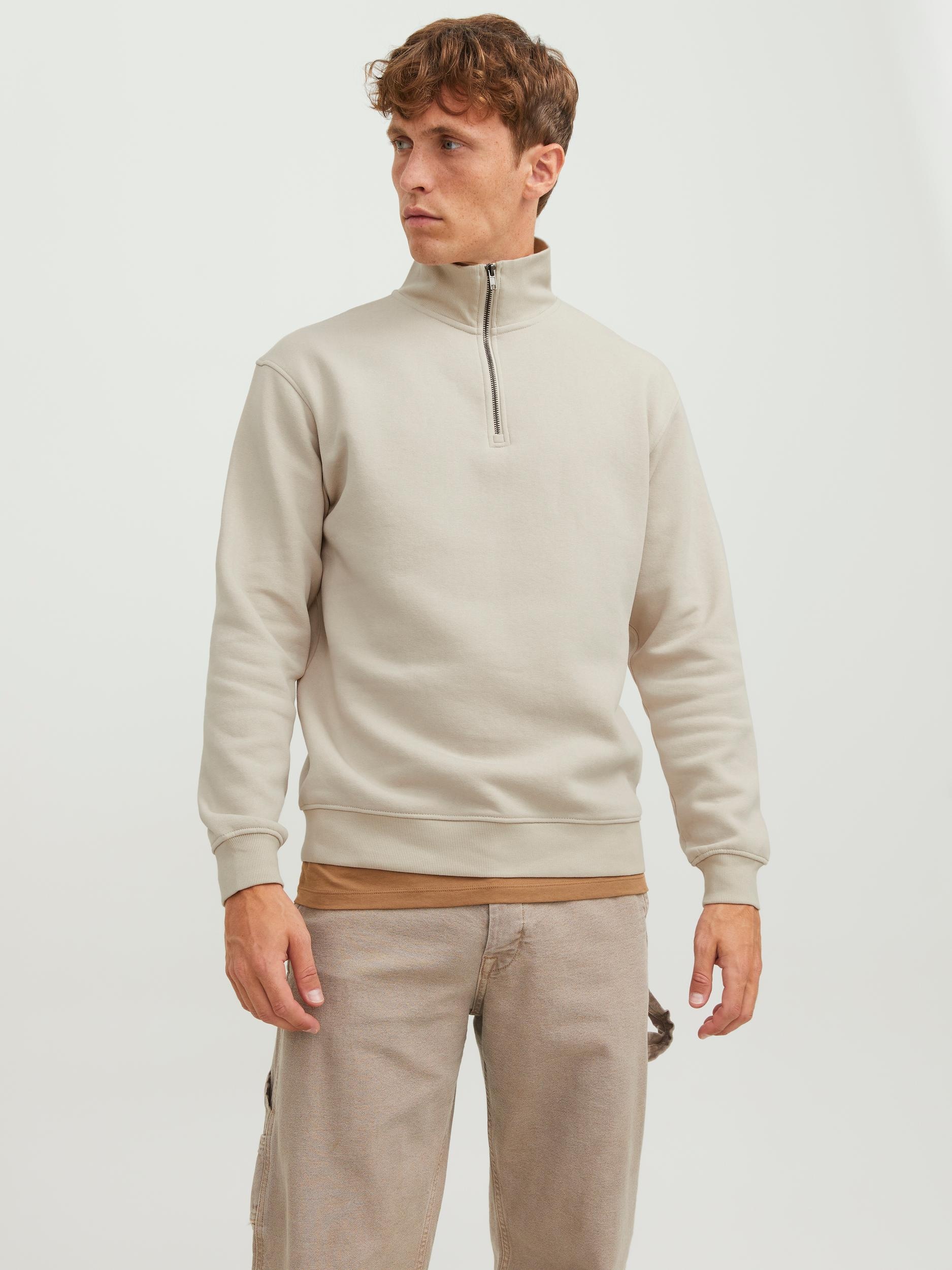 Jack & Jones Sweatshirt »JJEBRADLEY SWEAT HALF ZIP NOOS«, mit Stehkragen