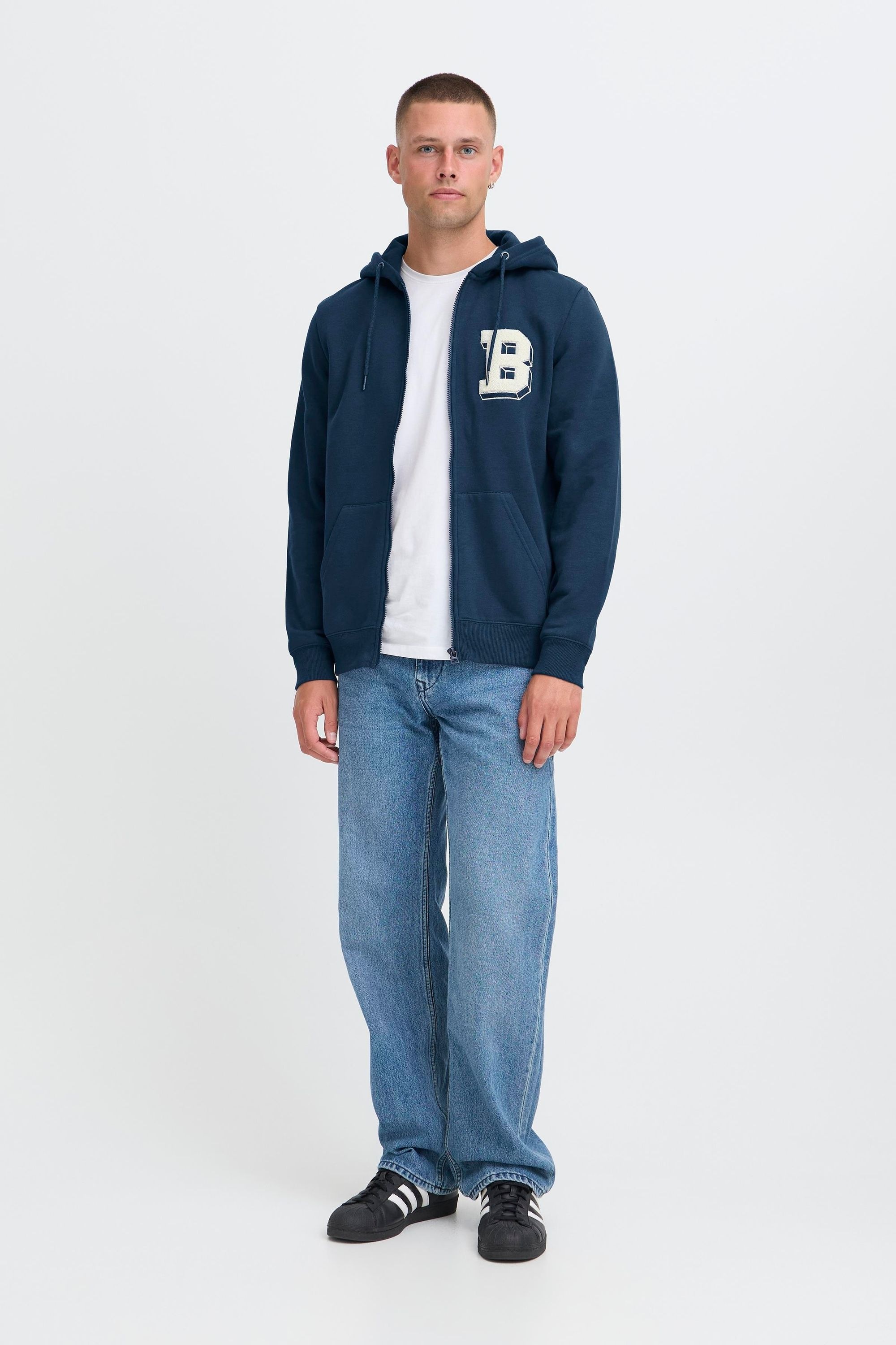 Thumbnail - Blend Kapuzensweatjacke "BHBadel" Gemütliche Sweatjacke mit Kapuze und Stickerei