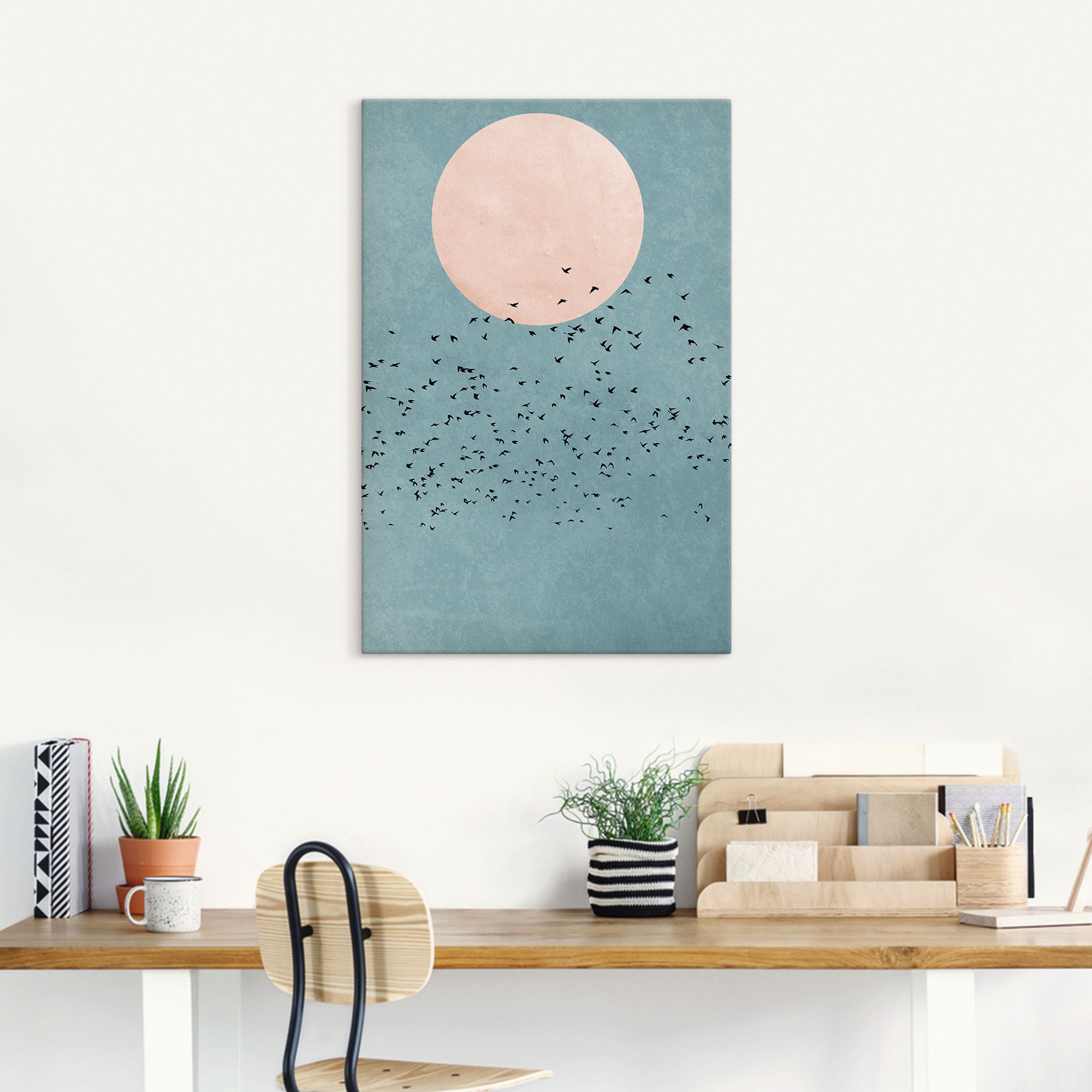 Artland Leinwandbild "Wegfliegen" Himmelsbilder 1 Stk. tlg. auf Keilrahmen günstig online kaufen