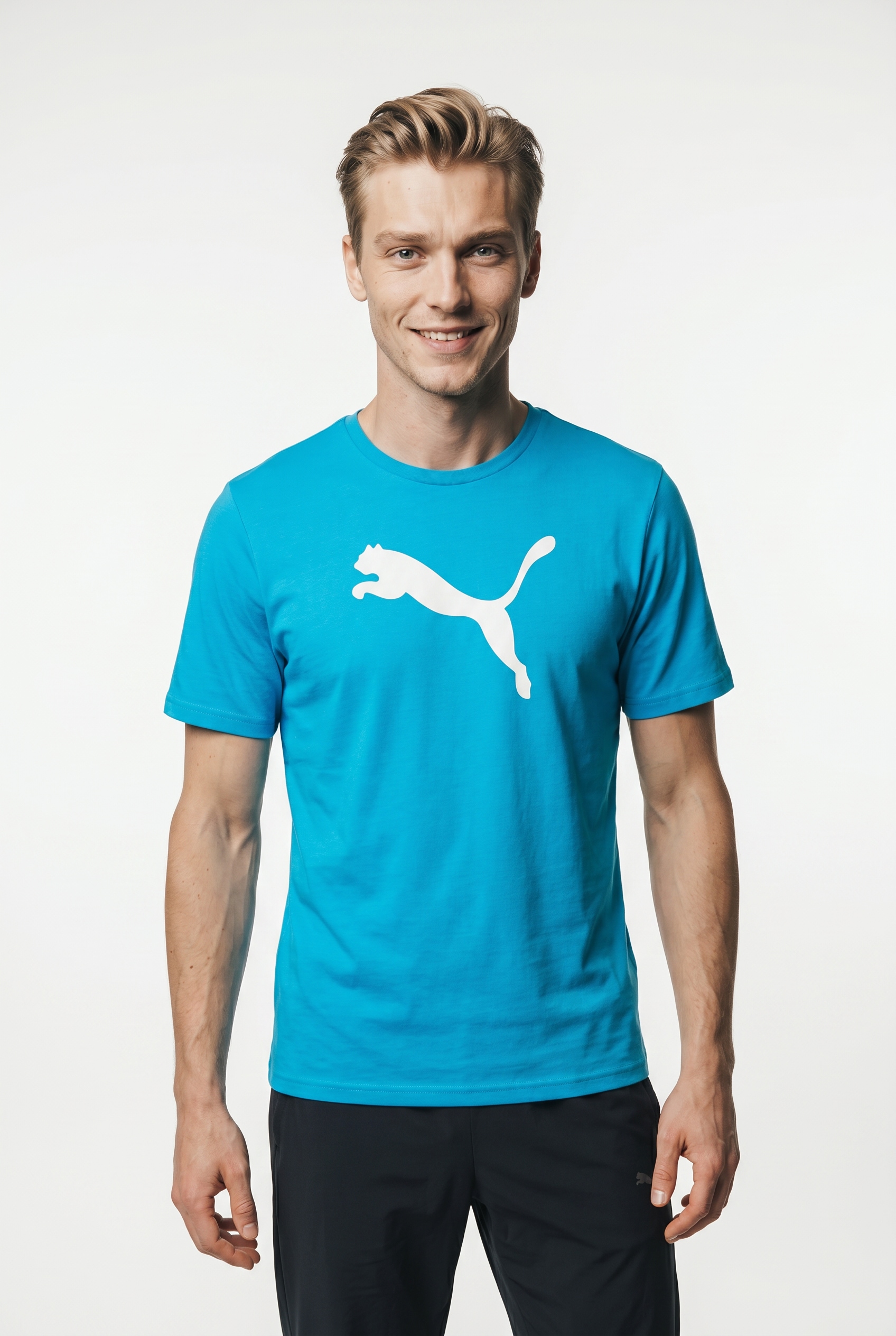 PUMA Fußballtrikot "TEAMRISE LOGO JERSEY COTTON" für Fußball, Kurzarm, sportlicher Stil, aus Baumwolle