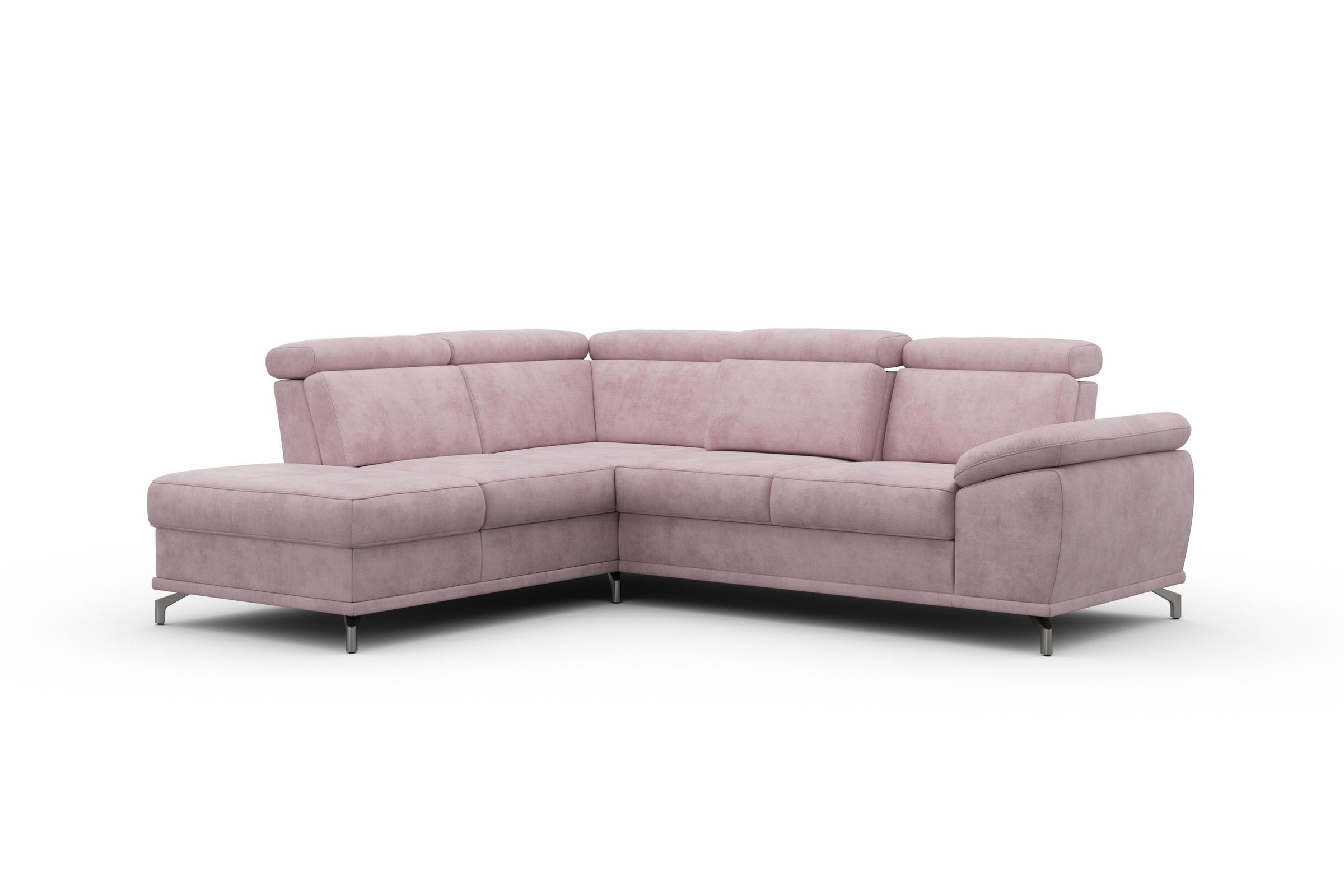 sit&more Ecksofa »Cabrio L-Form, mit Sitztiefenverstellung, Arm- und Kopfteilverstellung«, 3 Nierenkissen, Federkern, optional Bettfunktion und Stauraum