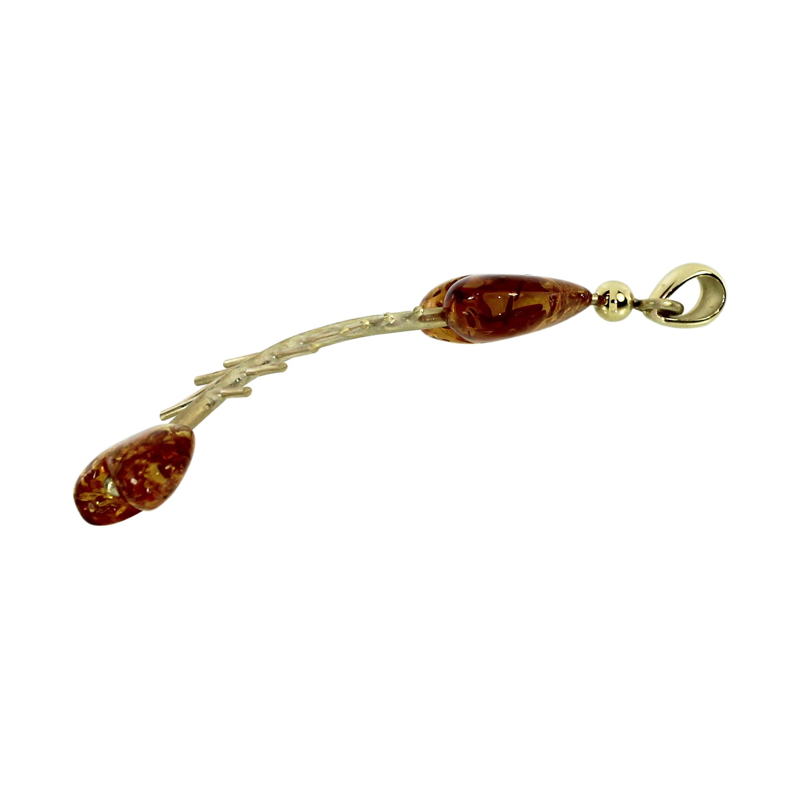 OSTSEE-SCHMUCK Kettenanhänger »- Fisch 60 mm - Gold 333/000 - Bernstein«