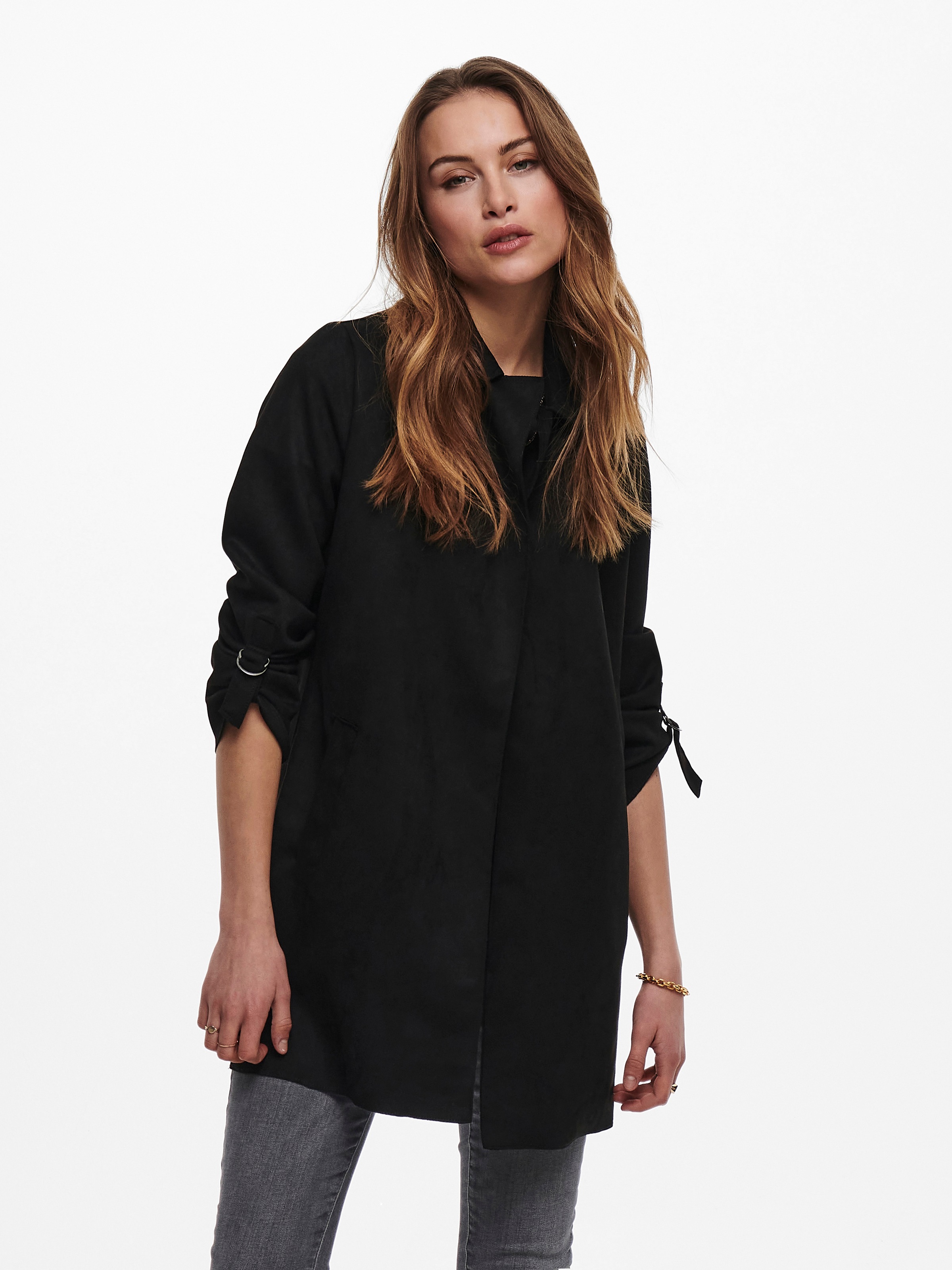 ONLY Langjacke "ONLJOLINE FAUX SUEDE COAT LIFE CC OTW", ohne Kapuze, mit Re günstig online kaufen