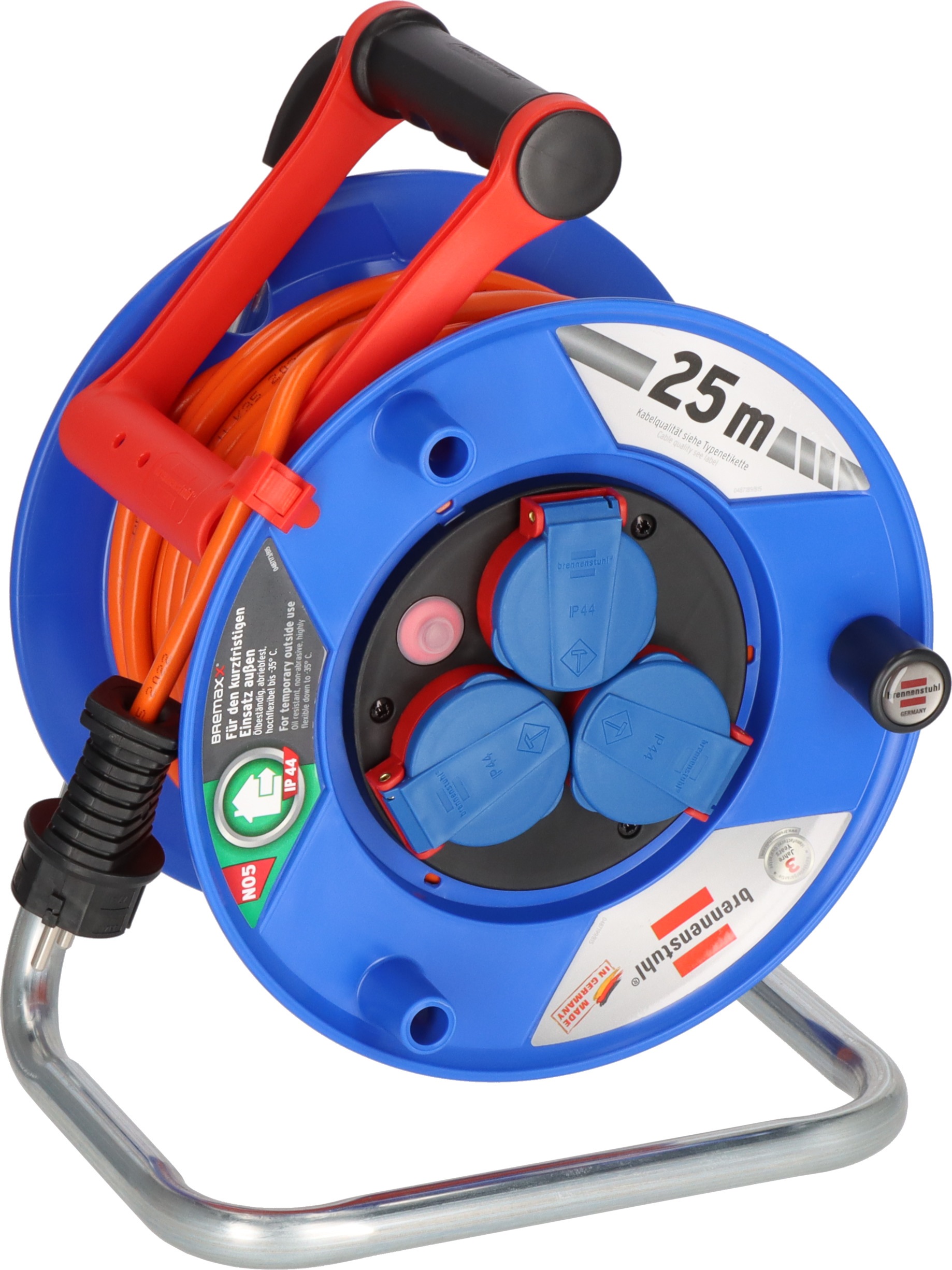 BRENNENSTUHL Kabeltrommel "Garant", 25m, orange, Steckdosenleisten