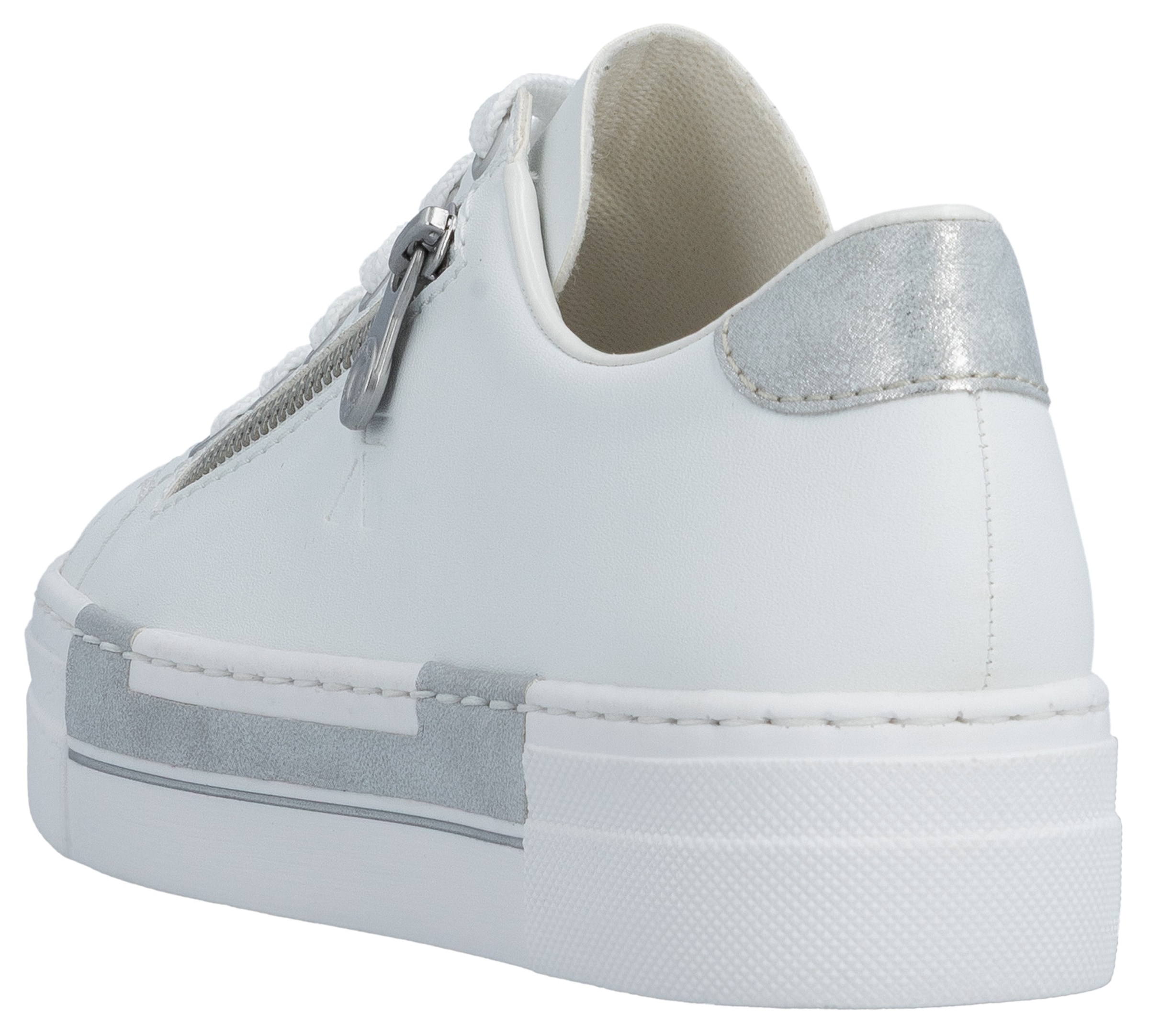 Rieker Plateausneaker  mit Zierreißverschluss seitlich, Freizeitschuh, Halbschuh, Schnürschuh