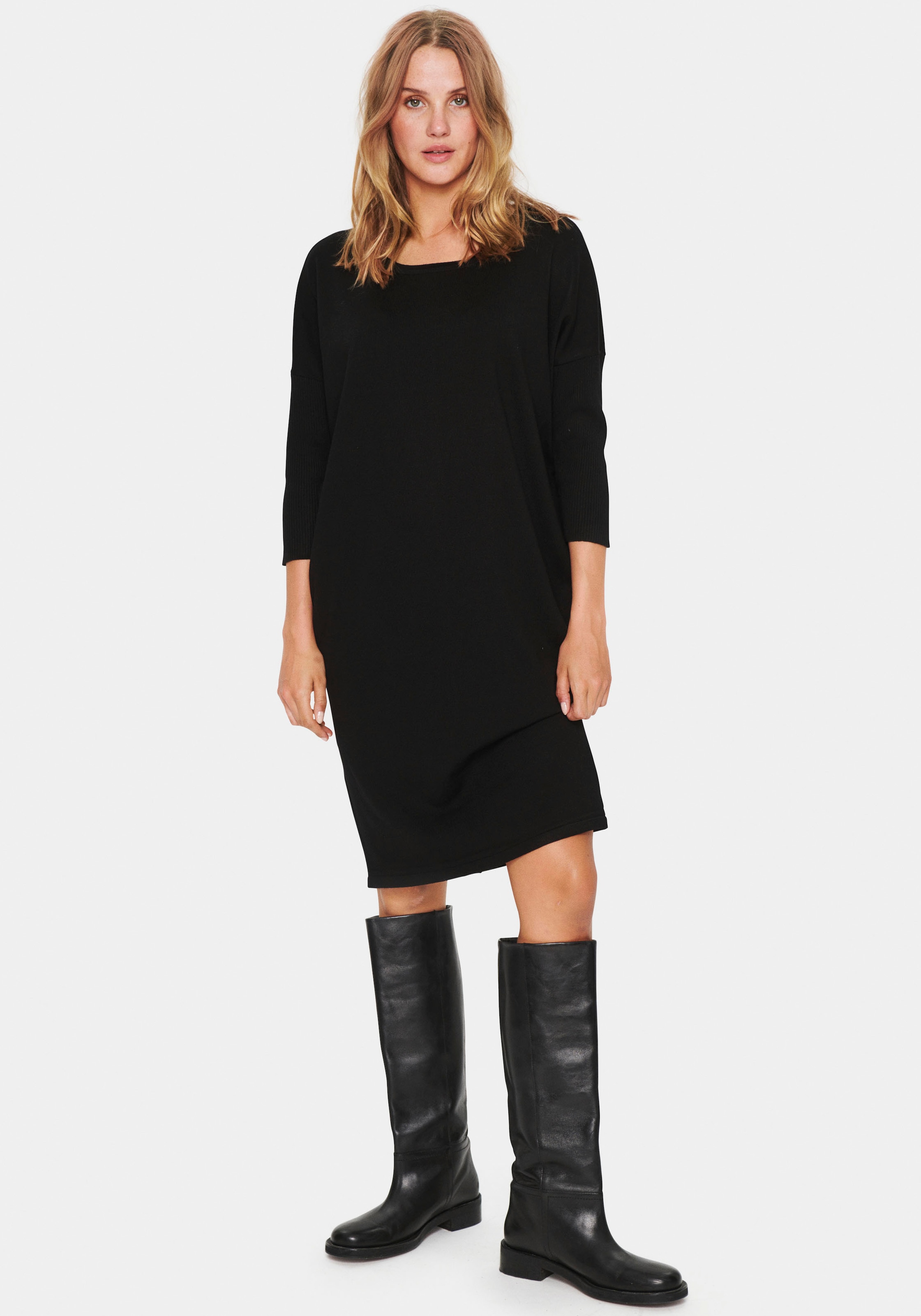 Saint Tropez Strickkleid »MilaSZ R-N Dress«, mit 3/4 Ärmel