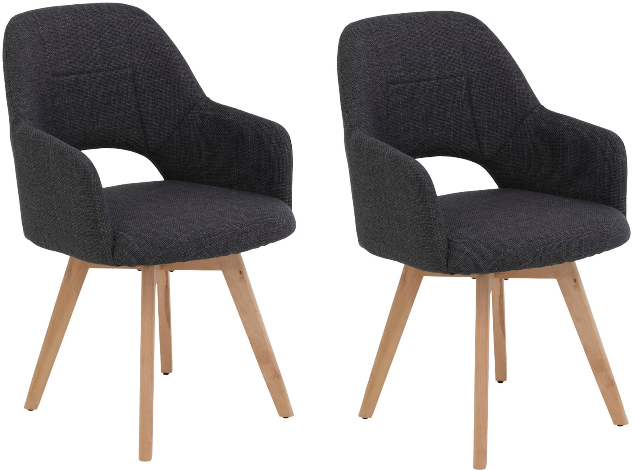 HELA 4-Fußstuhl "STADE" (Set) 2 Stk.360 drehbar,Massivholz 4-Fuß,Armlehnen, günstig online kaufen