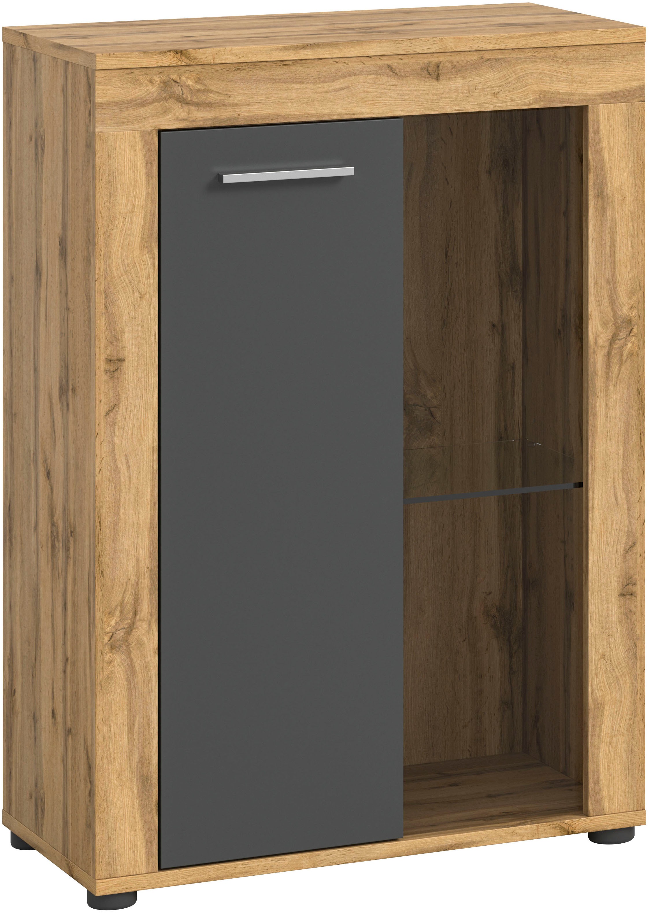 Thumbnail - Home affaire Vitrine "Aosta, Breite 60 cm, stehend oder hängend, in verschiedenen Farben" Türanschlag wechselbar, 1 Glas...