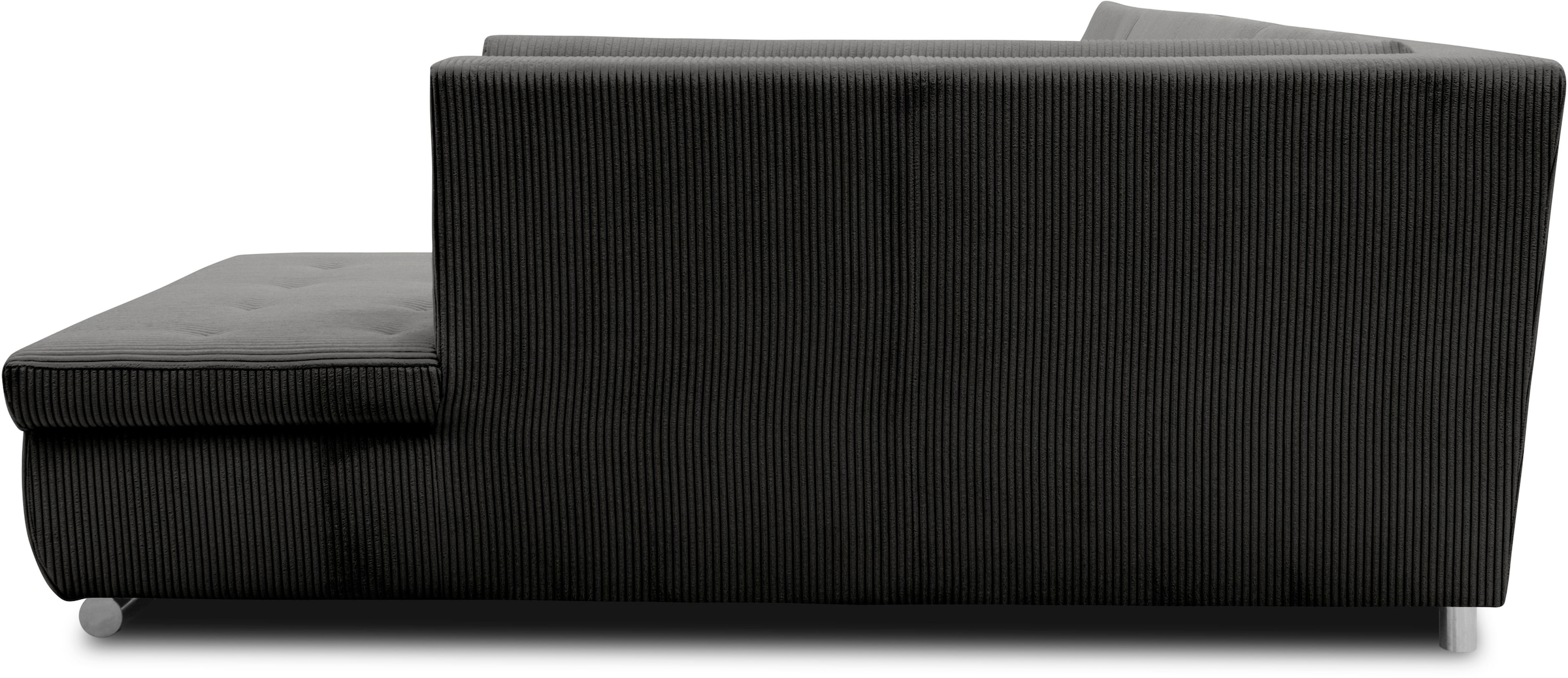 DOMO collection Wohnlandschaft »Treviso incl. Zierkissen, moderne Steppung, XXL: B/T/H: 364/201/83 cm«, wahlweise mit Bettfunktion, in vielen Bezugsarten auch in Cord U-Form