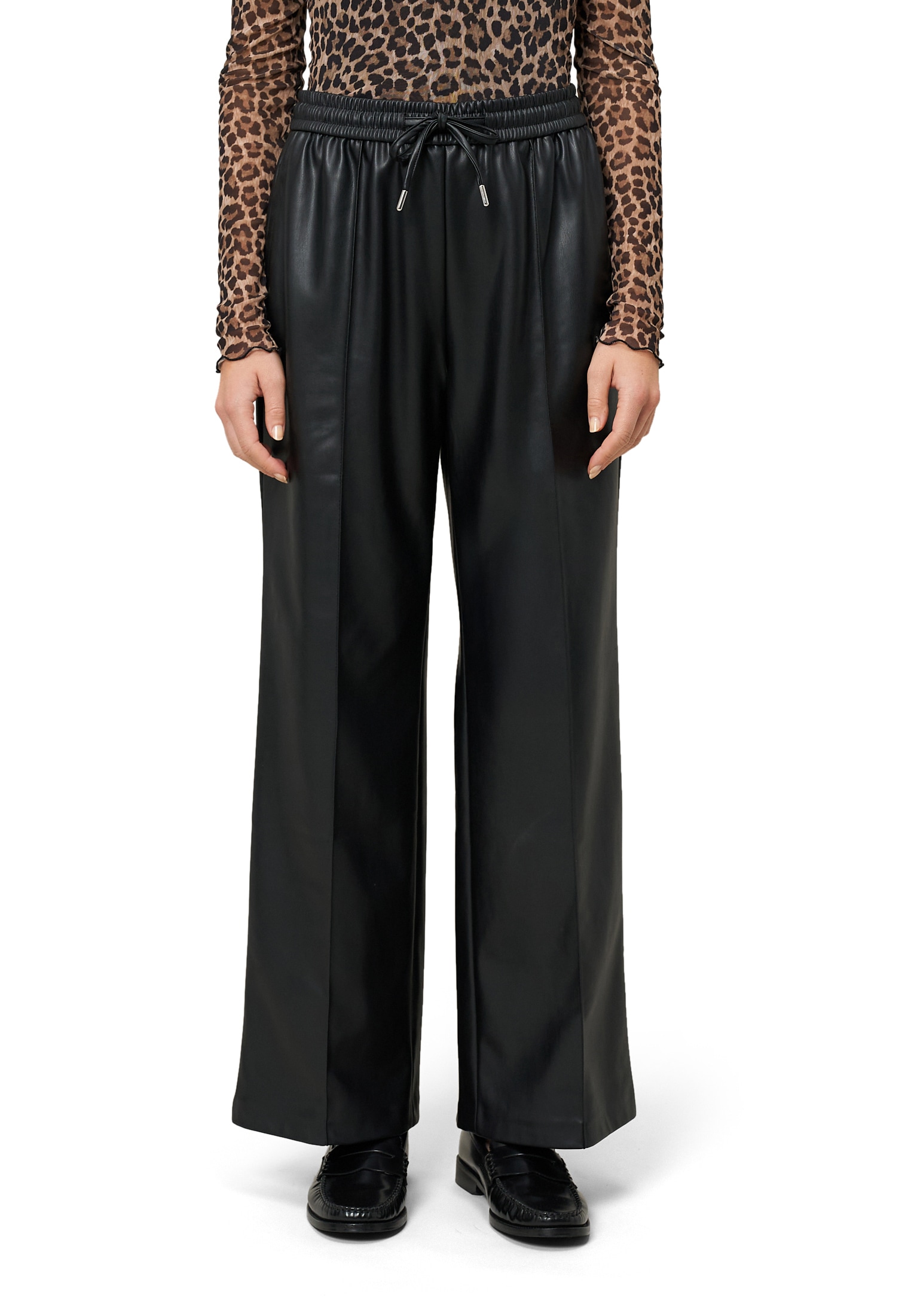 Zero Stoffhose "Damen in Lederoptik weites Bein 30 Inch" weiteres Detail günstig online kaufen