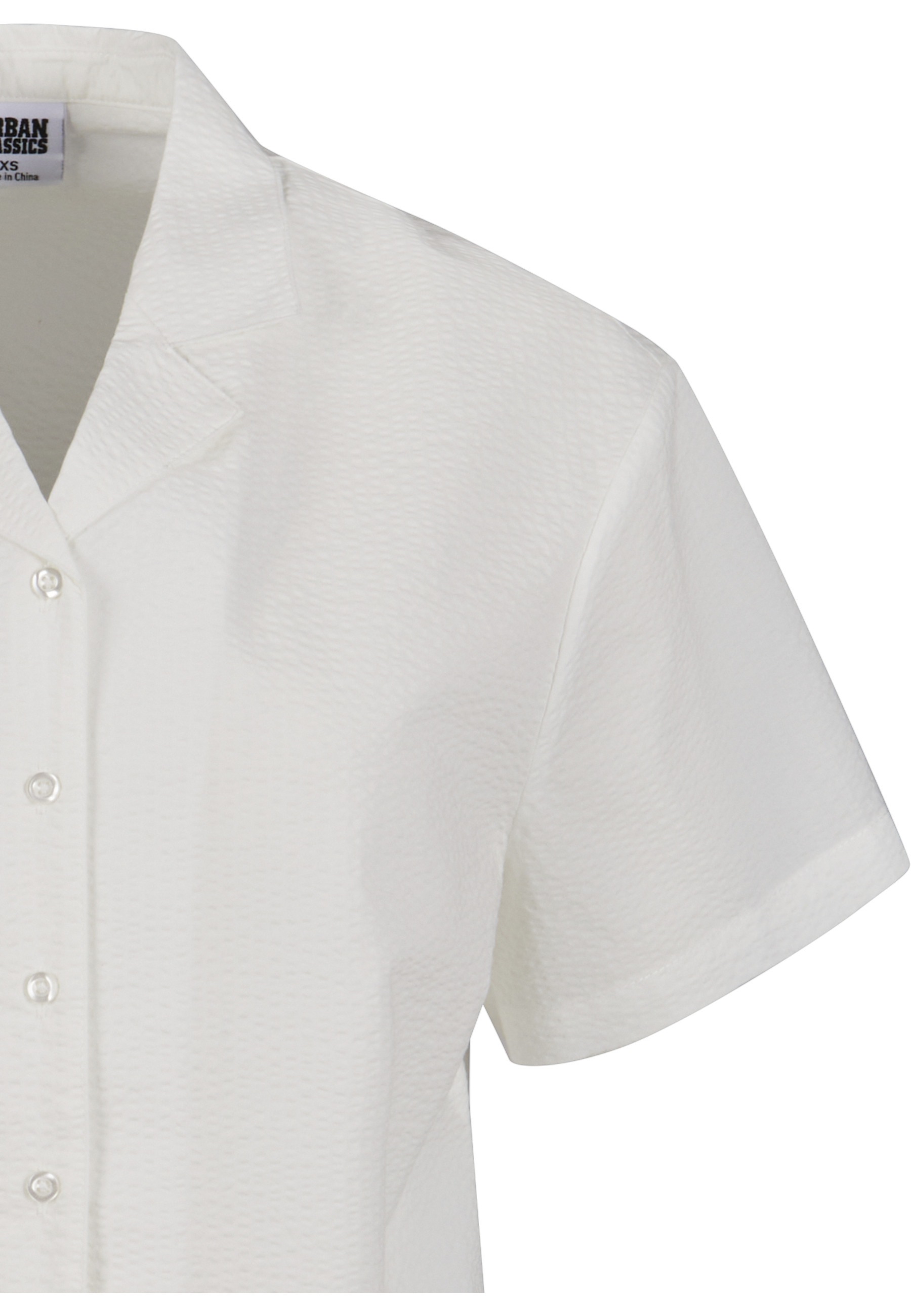 URBAN CLASSICS Langarmhemd »Urban Classics Damen Ladies Seersucker Shirt«