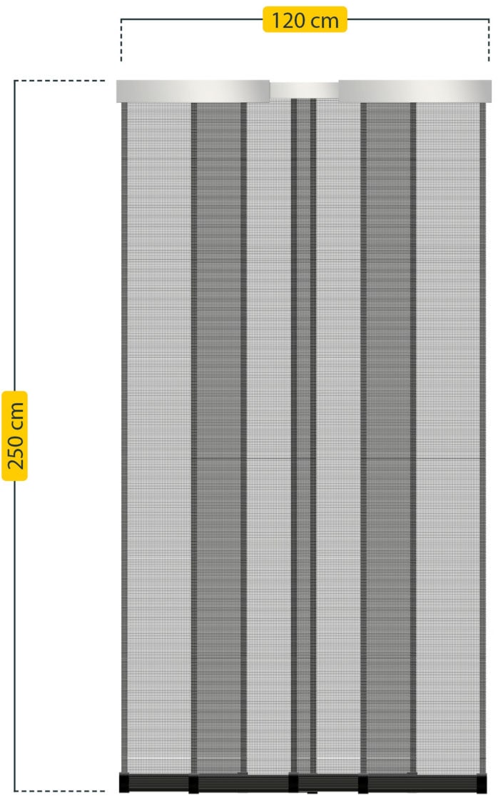 SCHELLENBERG Insektenschutz-Vorhang »Premium Teleskop, Fliegengitter für Balkontüren und Terrassentüren«, 120 x 250 cm in anthrazit, ohne bohren