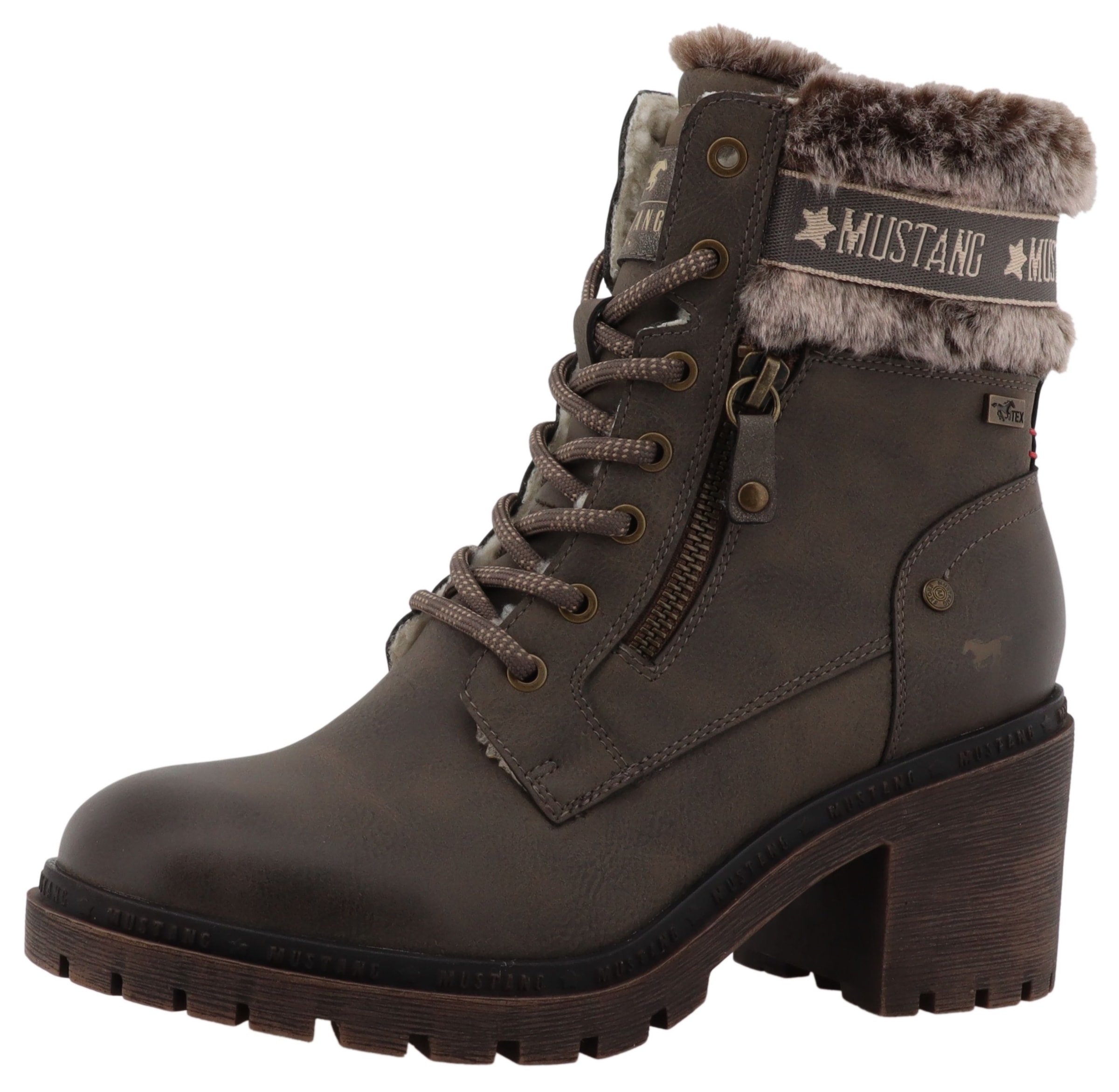 Mustang Shoes Winterstiefelette "Leila" Winterstiefel mit Kunstfellkragen u günstig online kaufen