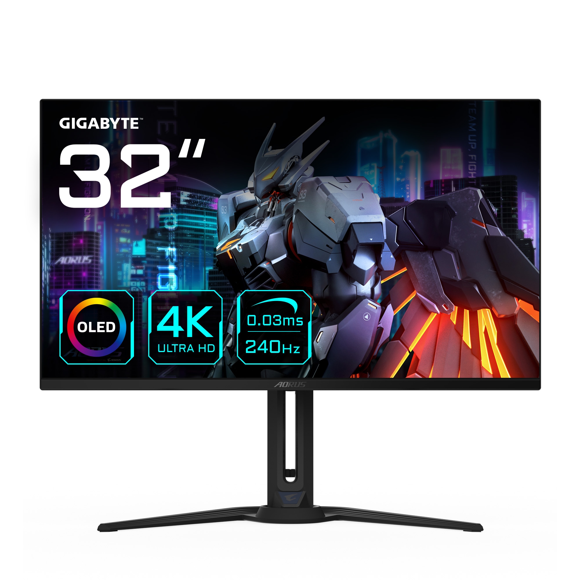 Gigabyte Gaming-Monitor »AORUS FO32U2«, 80,3 cm/32 Zoll, 3840 x 2160 px, 0,03 ms Reaktionszeit, 240 Hz