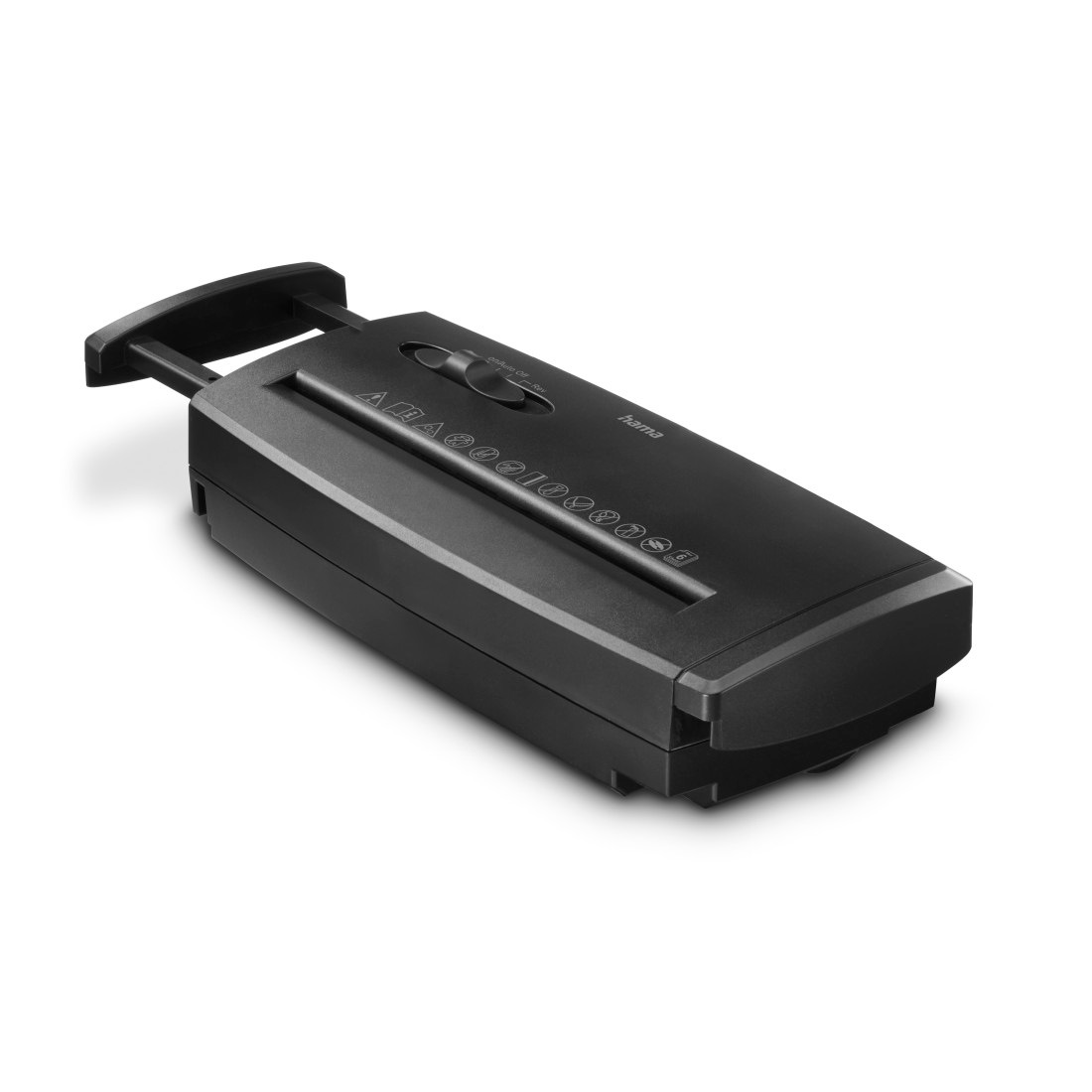 HAMA Aktenvernichter "Aktenvernichter Streifenschnitt (Papier + Plastik, 6 Blatt, P2)", B:30cm H:7cm L:12cmschwarz, Büro, Aktenvernichter, Aufsatz