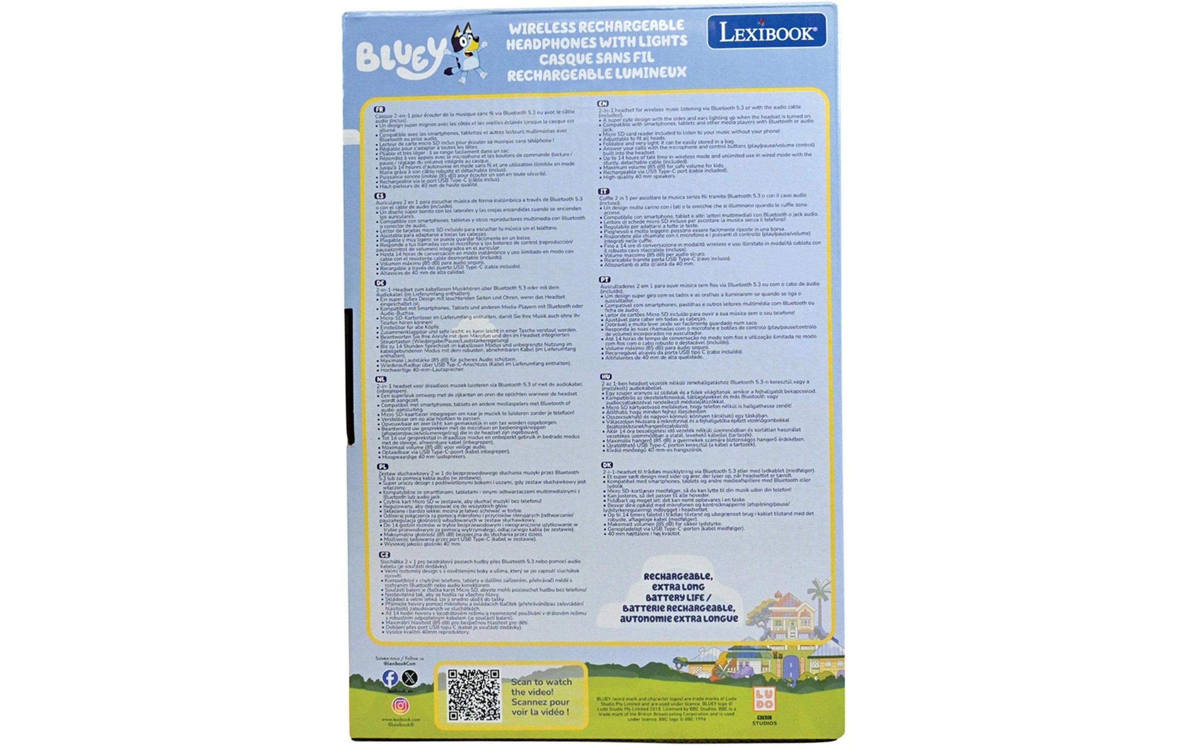 Lexibook® Bluetooth-Kopfhörer »3D Bluey Bluetooth«