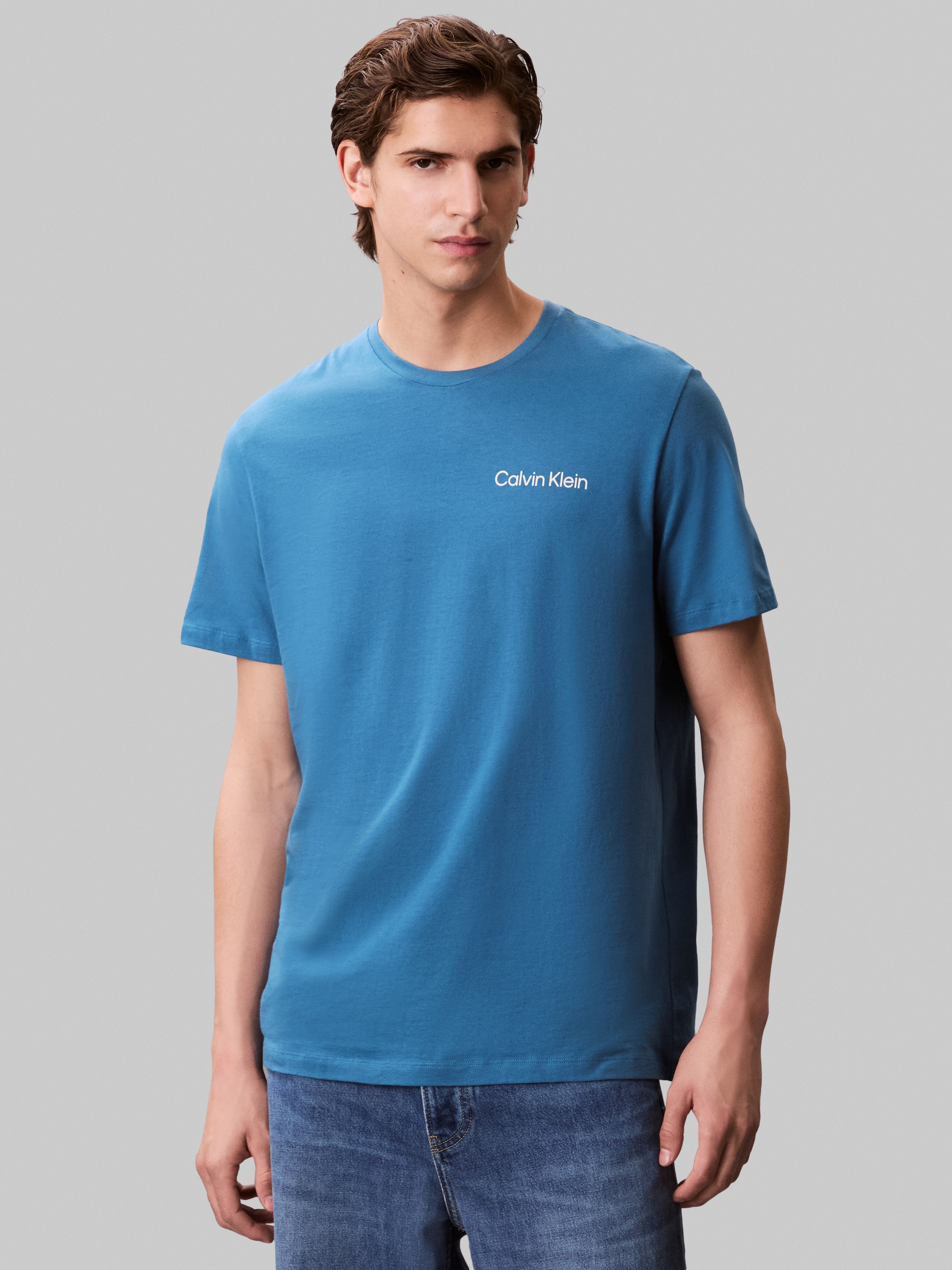 Calvin Klein Jeans T-Shirt "SS 30s E WRD STRTCH", mit großem Logodruck auf günstig online kaufen