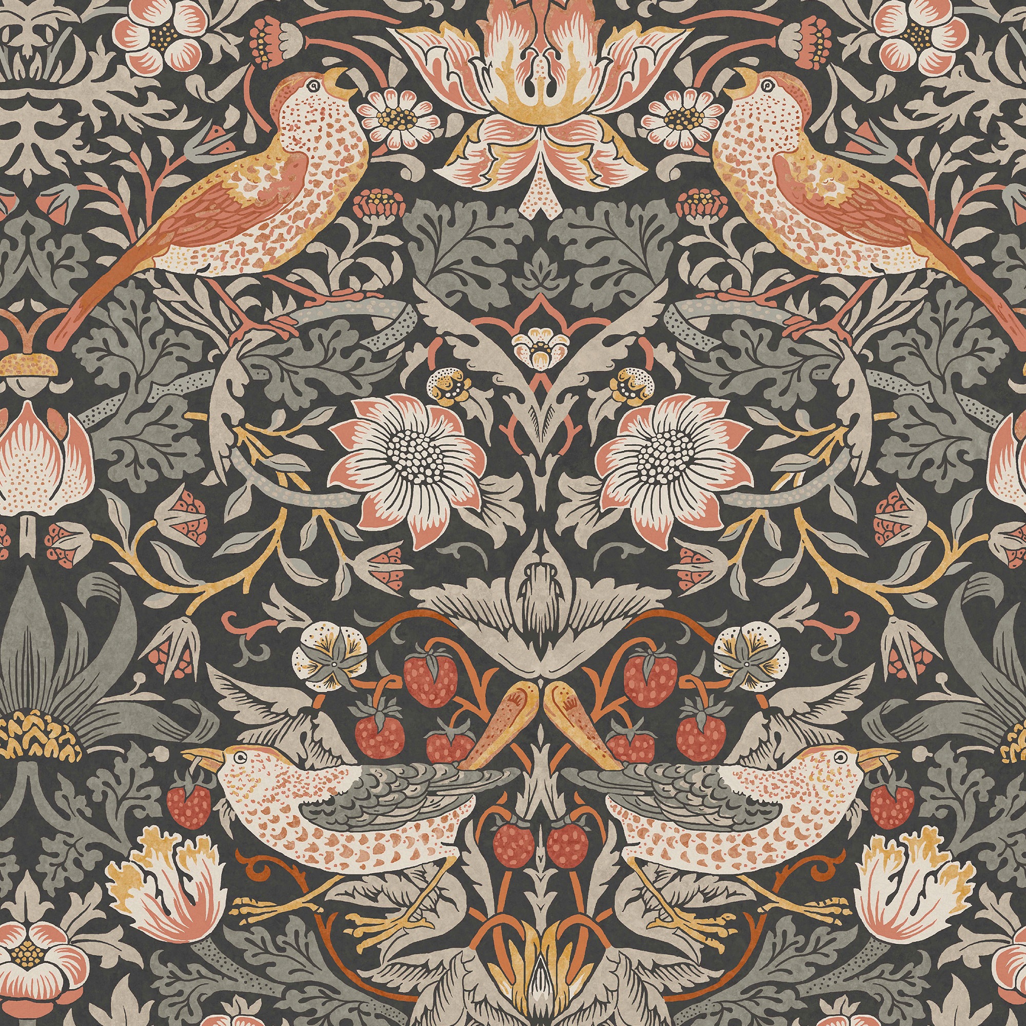 WILLIAM MORRIS AT HOME Vliestapete »Strawberry Thief« Retro texturiert Design Tapeten