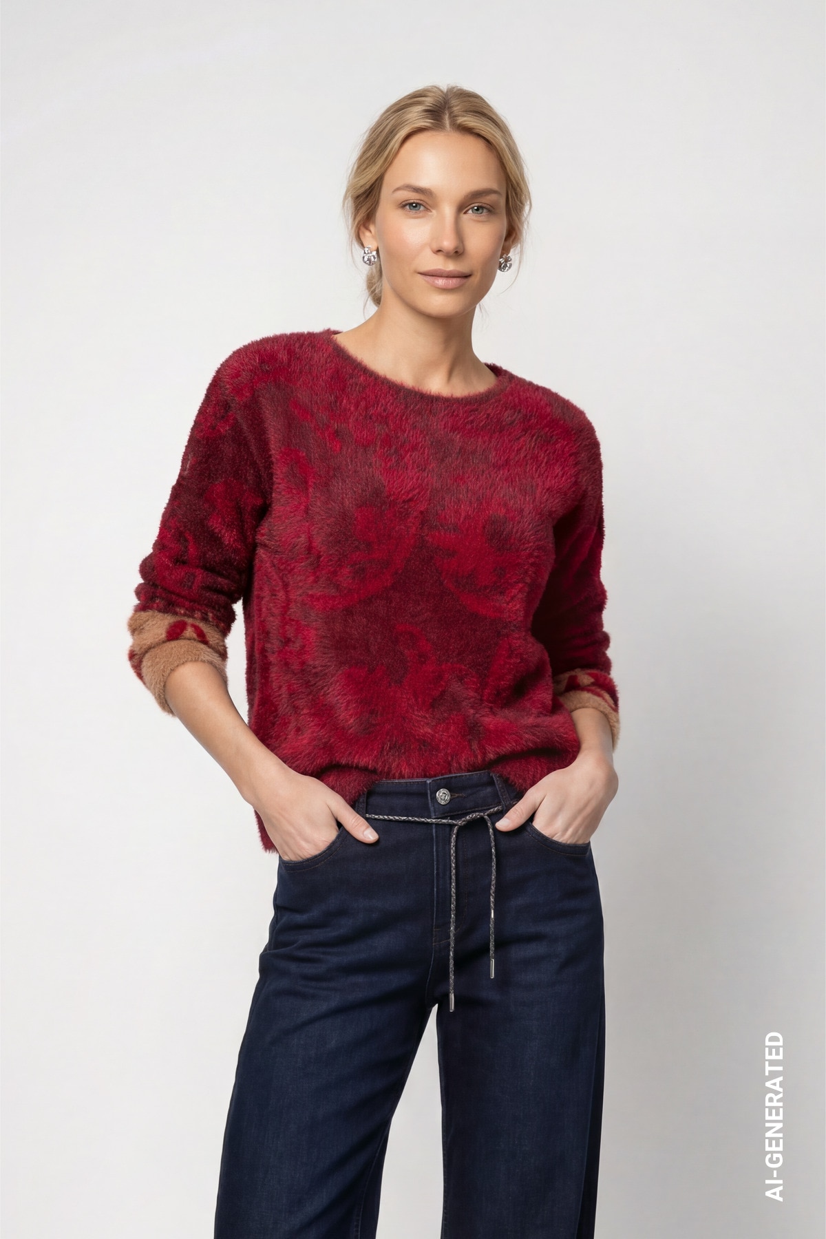 Monari "Pullover Paisley Jacquard" Regular fit mit Paisleymuster