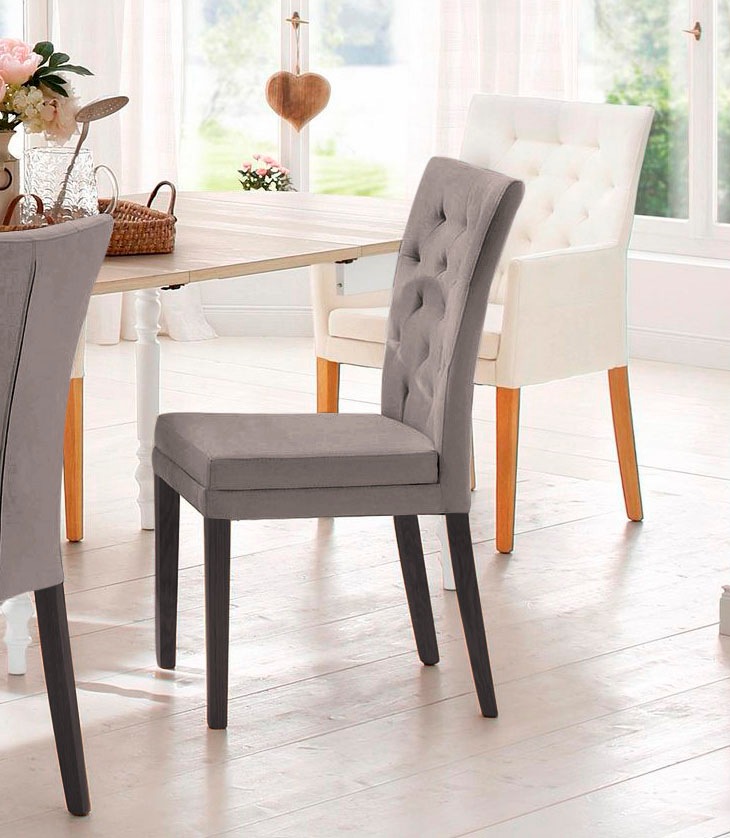 Home affaire 4-Fußstuhl "Colorado" (Set) 2 Stk.Beine aus Buche, wengefarben günstig online kaufen