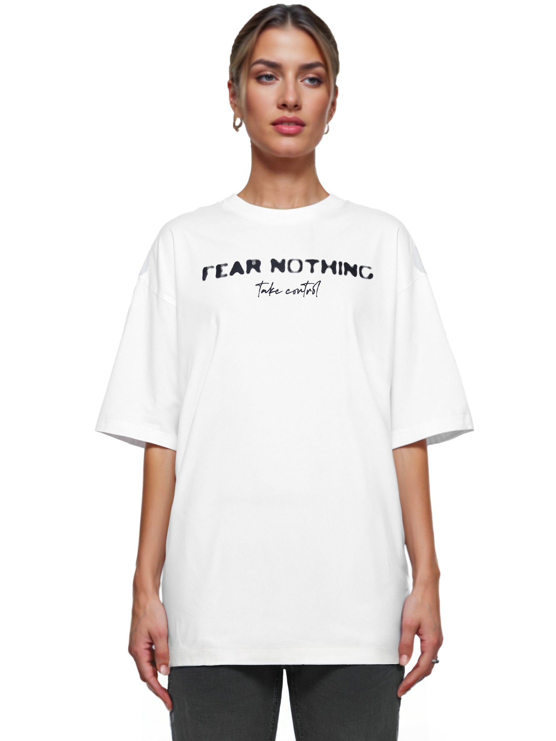 trueprodigy Oversize-Shirt "Noa F Logo Print Oversized Rundhals"