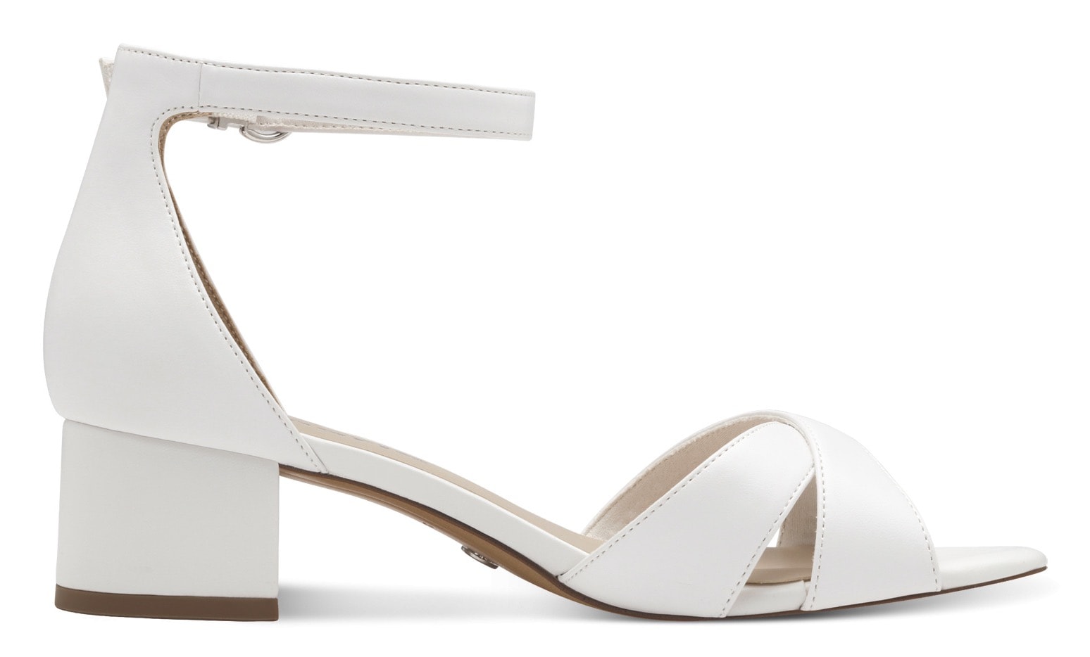 Tamaris Sandalette, Blockabsatz, Abendschuh, Hochzeitsschuh mit gekreuzten Bandagen