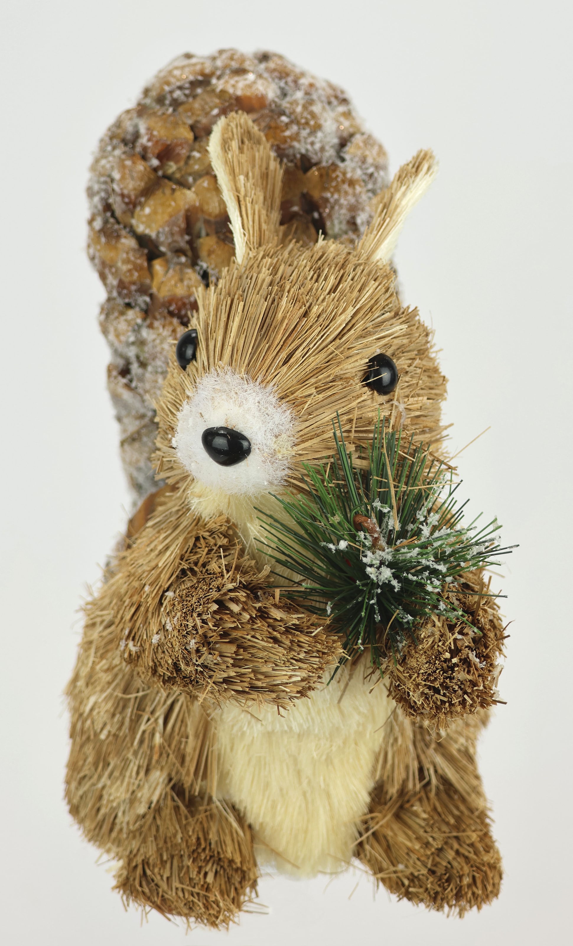 I.GE.A. Dekofigur »Eichhörnchen«, Aus Bast Tierfigur Statue Herbstdeko Winterdeko Weihnachtsdeko