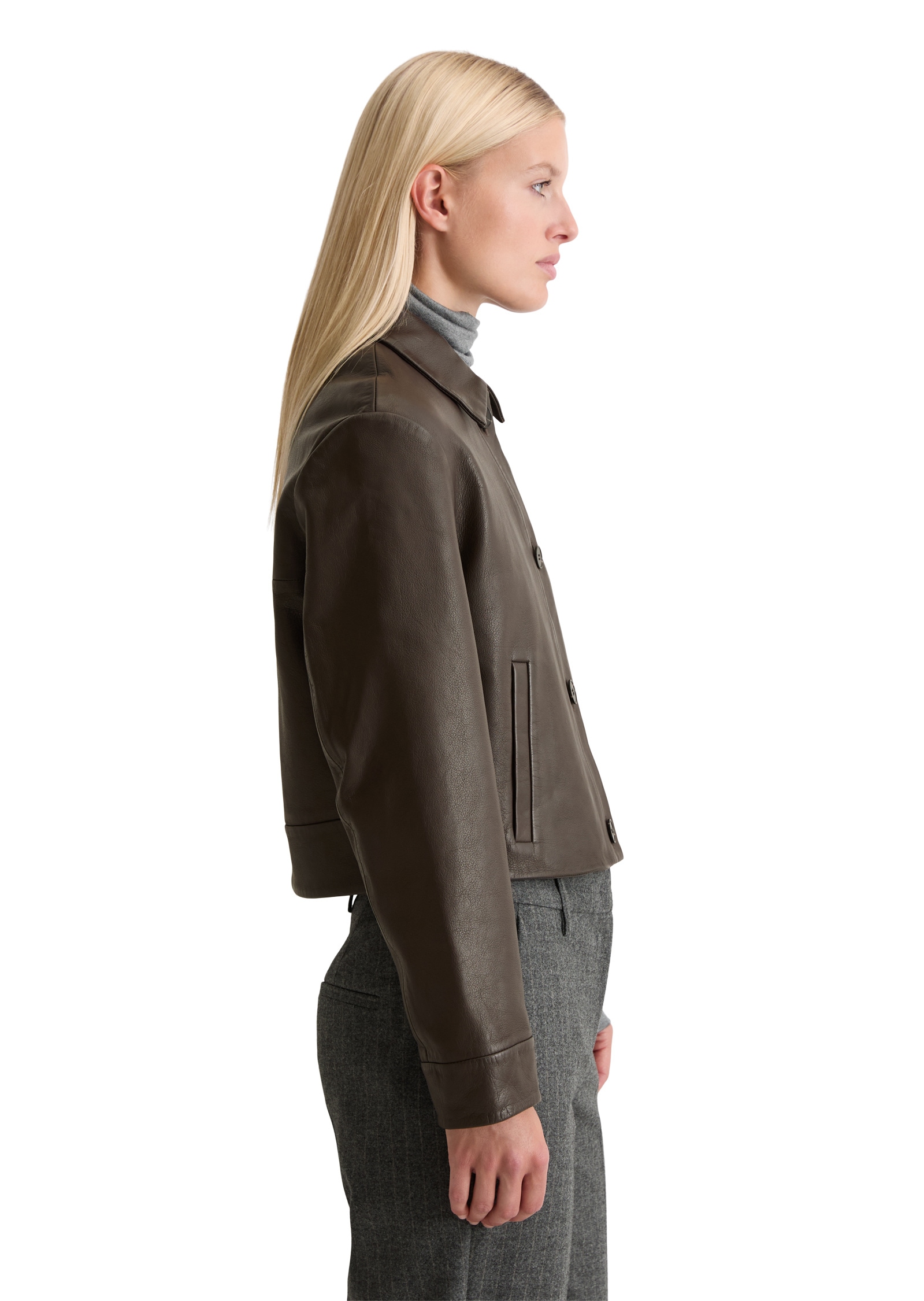 Marc O'Polo Outdoorjacke »mit Shirt-Details« ohne Kapuze