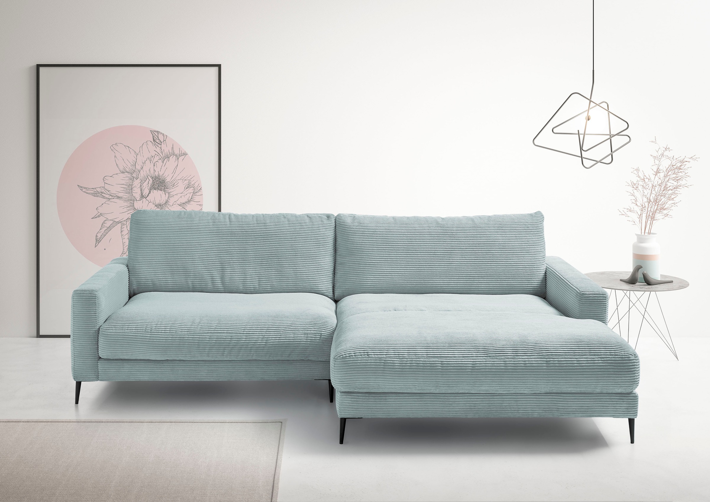 Home affaire Ecksofa "Downtown, B/T/H: 272/190/84 cm L-Form" weicher Sitzko günstig online kaufen