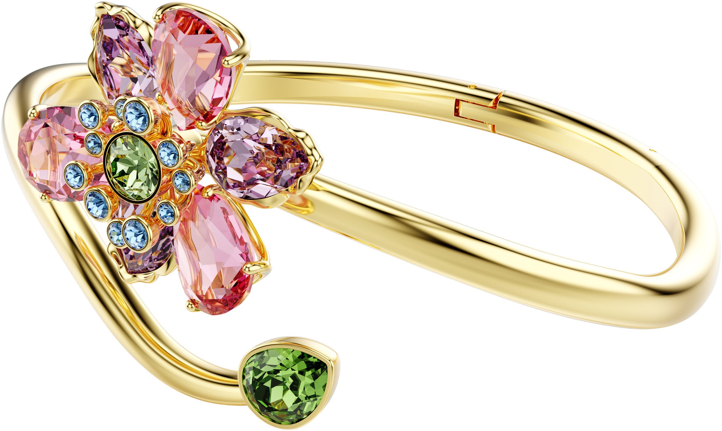 Swarovski Armreif »Schmuck Geschenk Idyllia Armreif Blume, 5724740, 5709028, 5721583«, mit Swarovski® Kristall