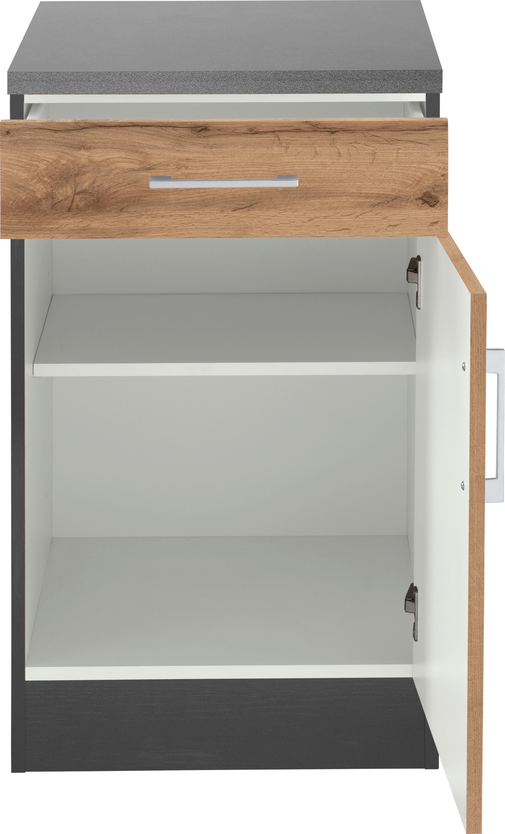 KOCHSTATION Unterschrank »KS-Colmar«, 50 cm, mit Metallgriff, für viel Stauraum