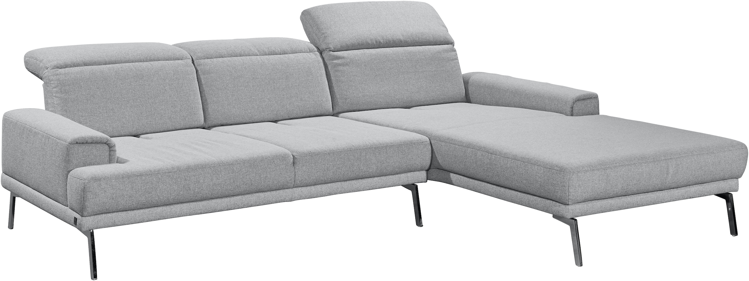 Musterring Ecksofa »MR 4580«, mit Kopf- und Sitztiefenverstellung, Metallfuß chrom, 288 x 193/220cm