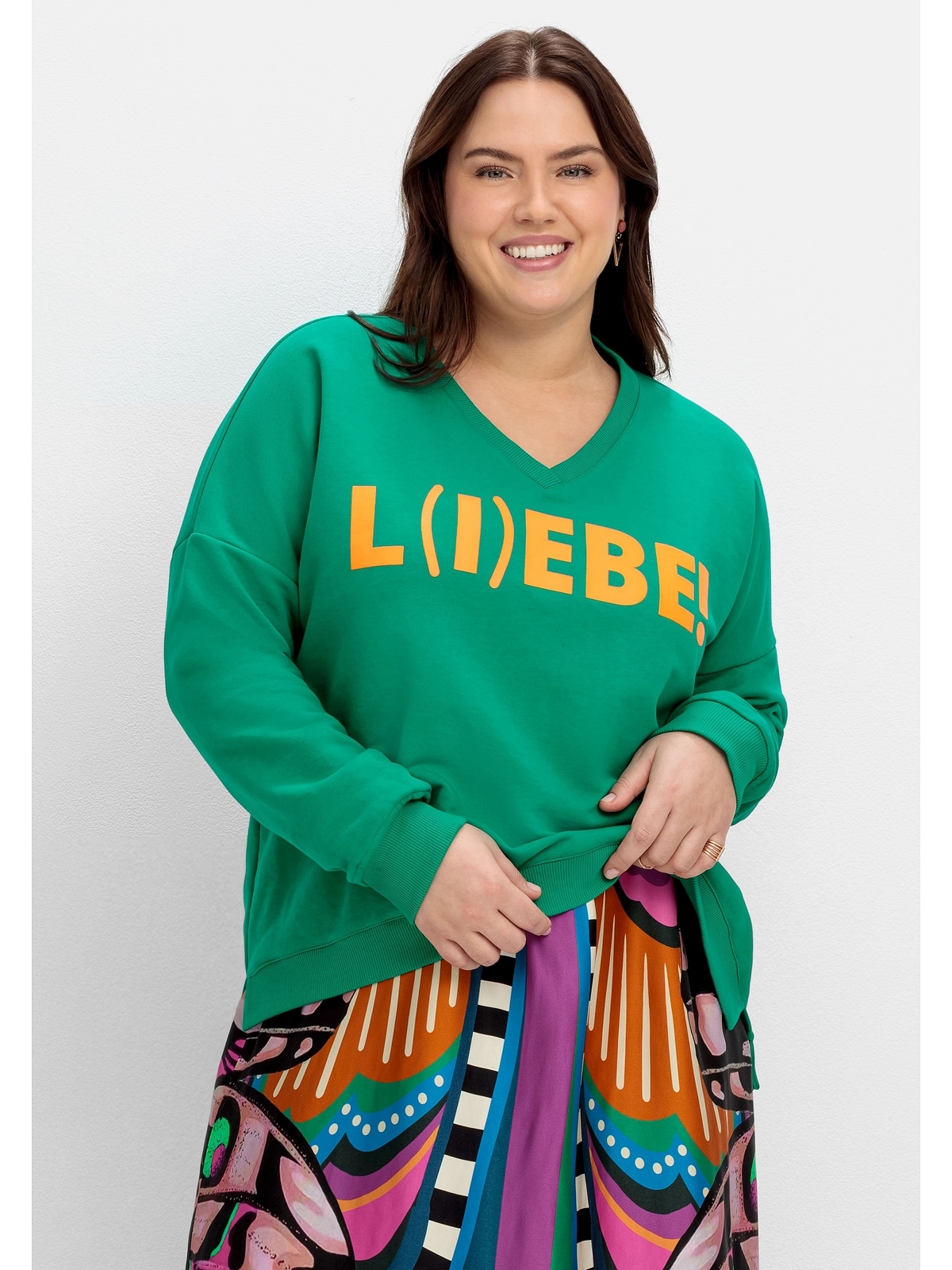Sweatshirt aus bestellen Größen«, BAUR »Große online | Baumwolle Sheego reiner