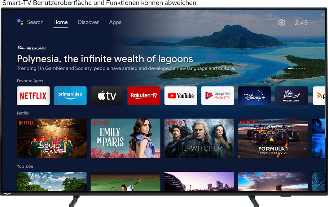 Philips LED-Fernseher »70PUS8007/12«, 4K Android TV-Smart-TV Ultra cm/70 HD, 177 Zoll, | BAUR