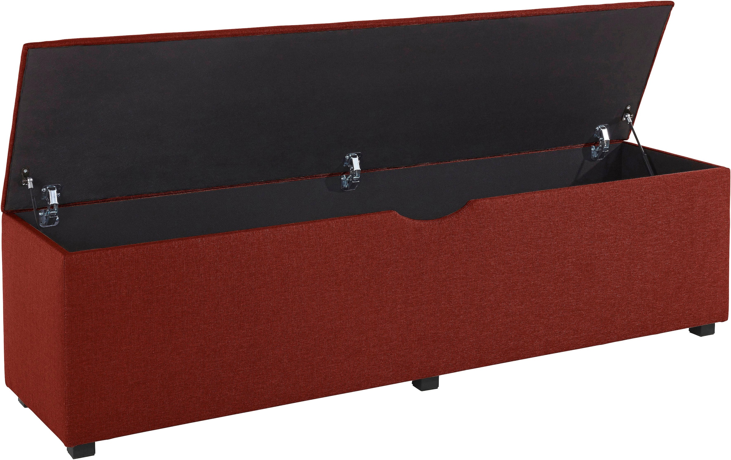 Places of Style Hockerbank »Knobbed«, Hockerbank mit Stauraum, Breite 120 cm und 160 cm