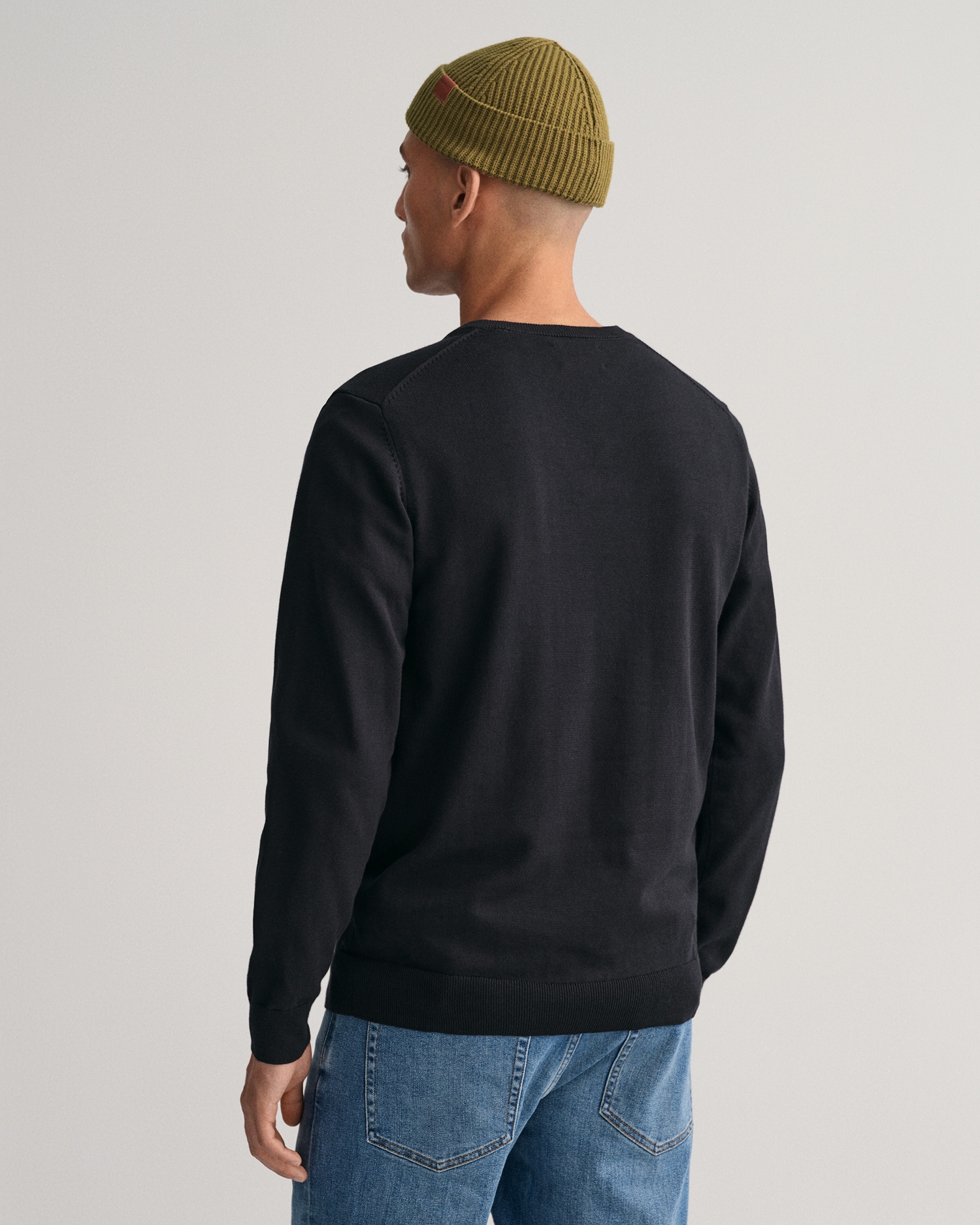 Gant V-Ausschnitt-Pullover »Classic Cotton V-Neck«, Premium Strickjersey aus weicher 100% Baumwolle, Übergangspullover