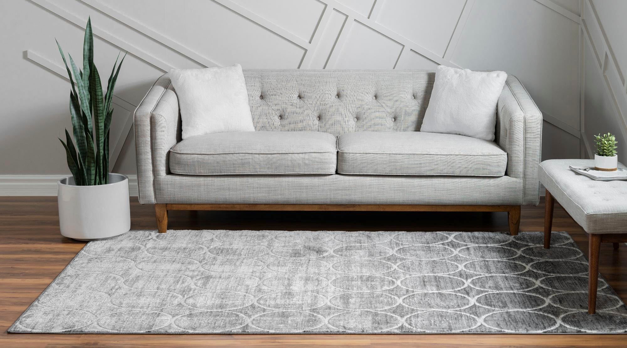 Myflair Möbel & Accessoires Teppich »Titan Trellis Lagerräumung«, rechteckig, 13 mm Höhe, Kurzflor, gewebt, modernes Design, Motiv Kreise
